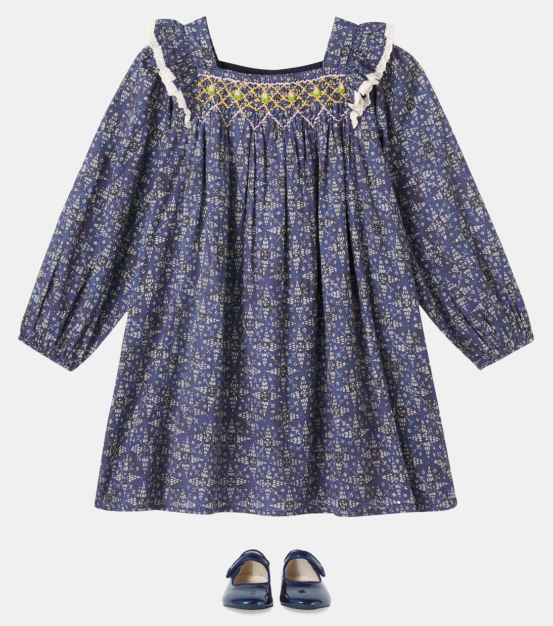 Abito Martina in cotone con pizzo | Louise Misha