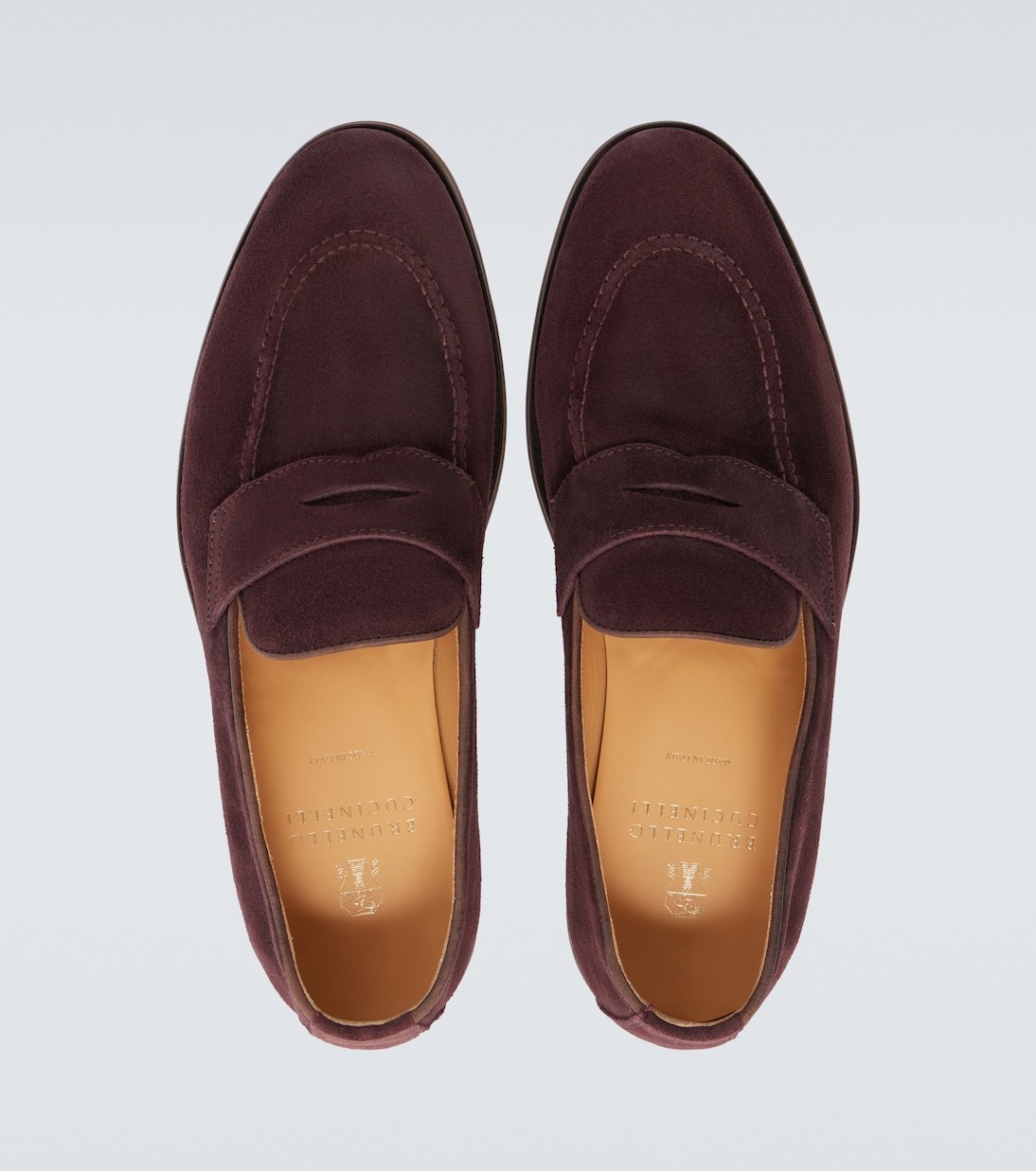 Suede penny loafers | Brunello Cucinelli