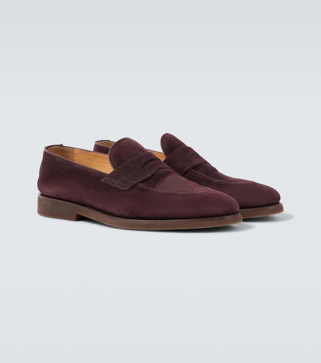 Suede penny loafers | Brunello Cucinelli