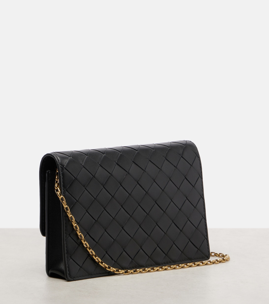 Andiamo Intrecciato leather shoulder bag | Bottega Veneta