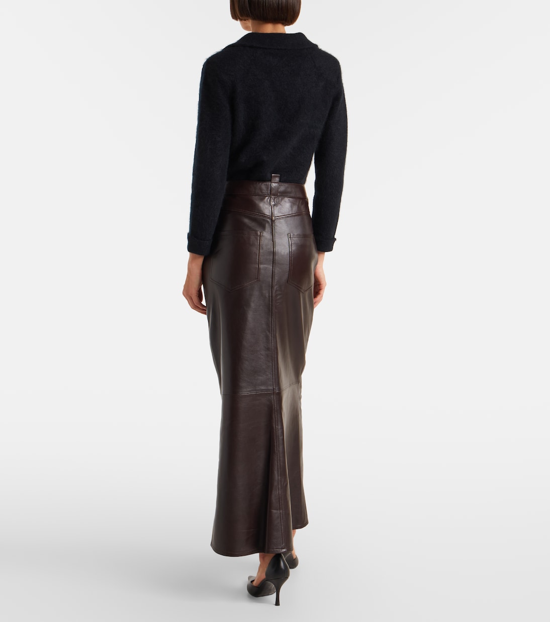 High-Rise-Maxirock aus Leder | Dorothee Schumacher