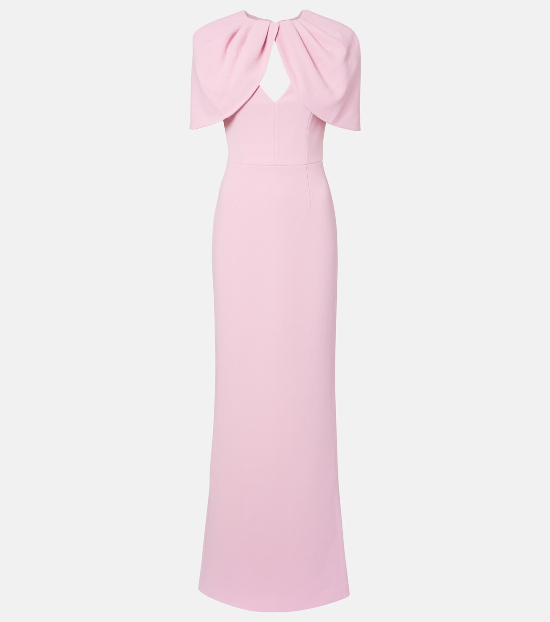 Xena caped crêpe gown | Rebecca Vallance