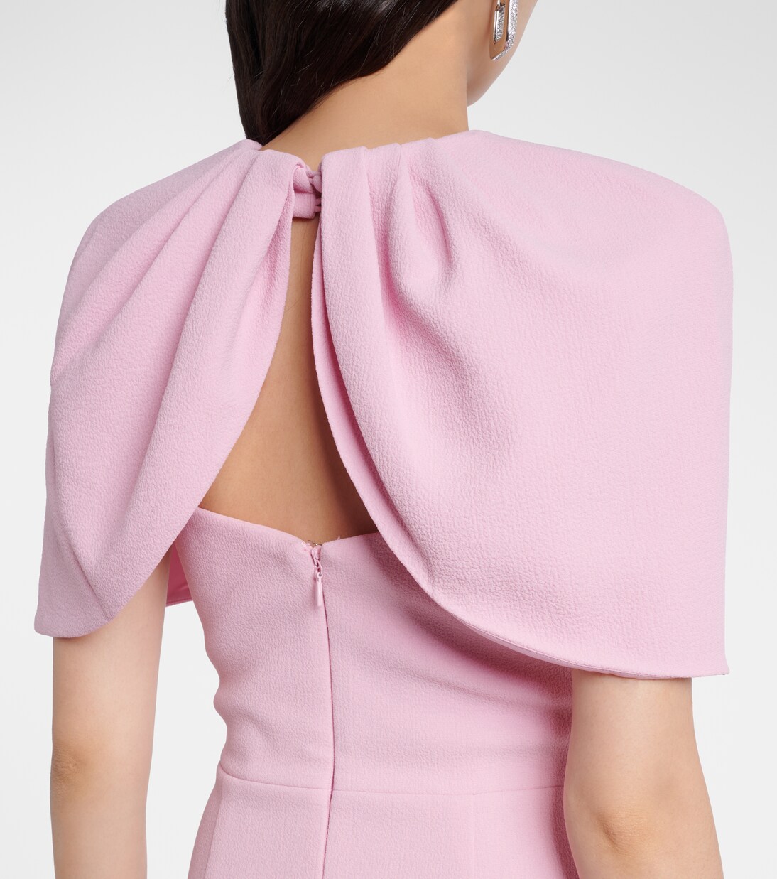 Xena caped crêpe gown | Rebecca Vallance