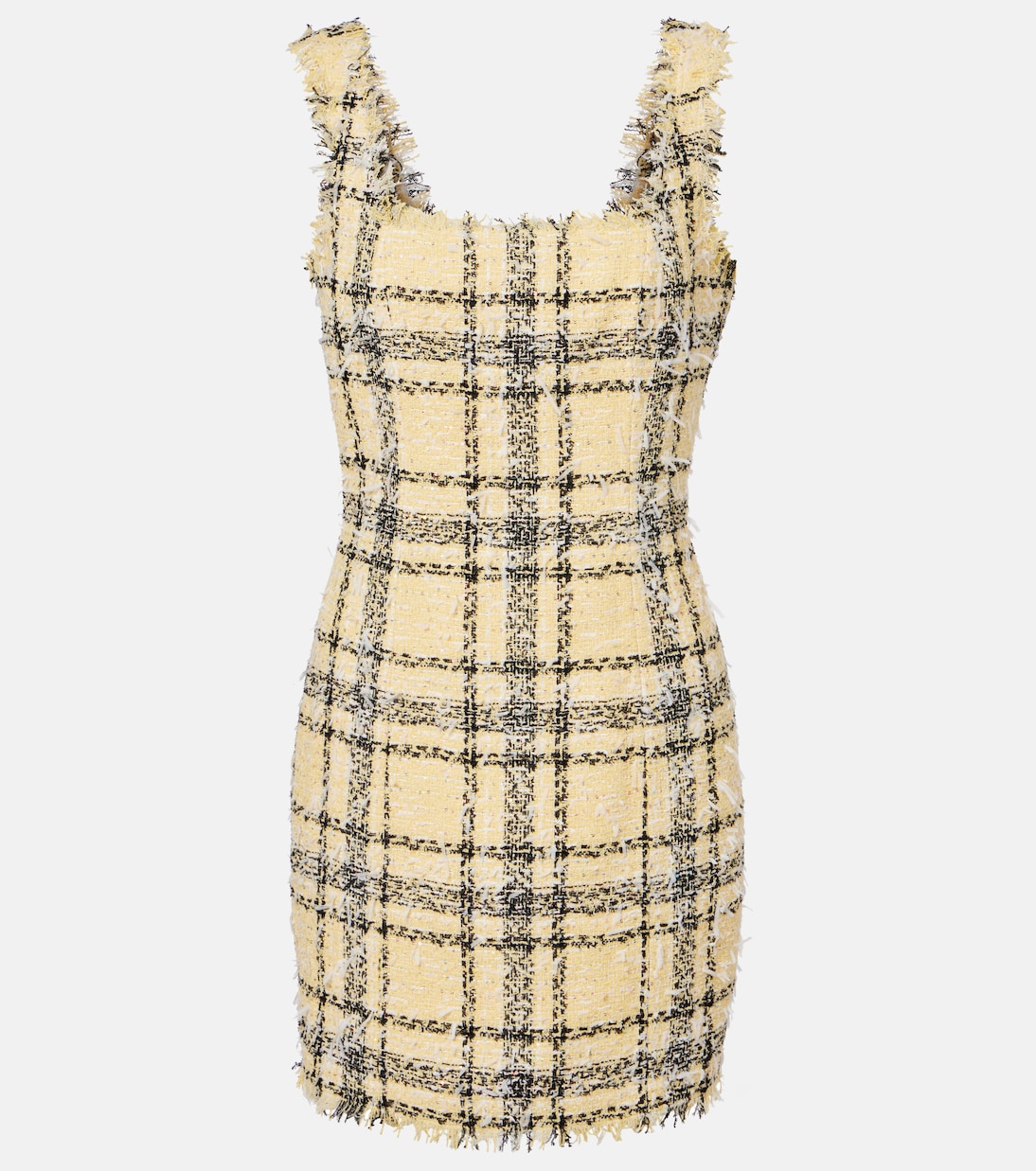Checked sequined tweed minidress | Balmain