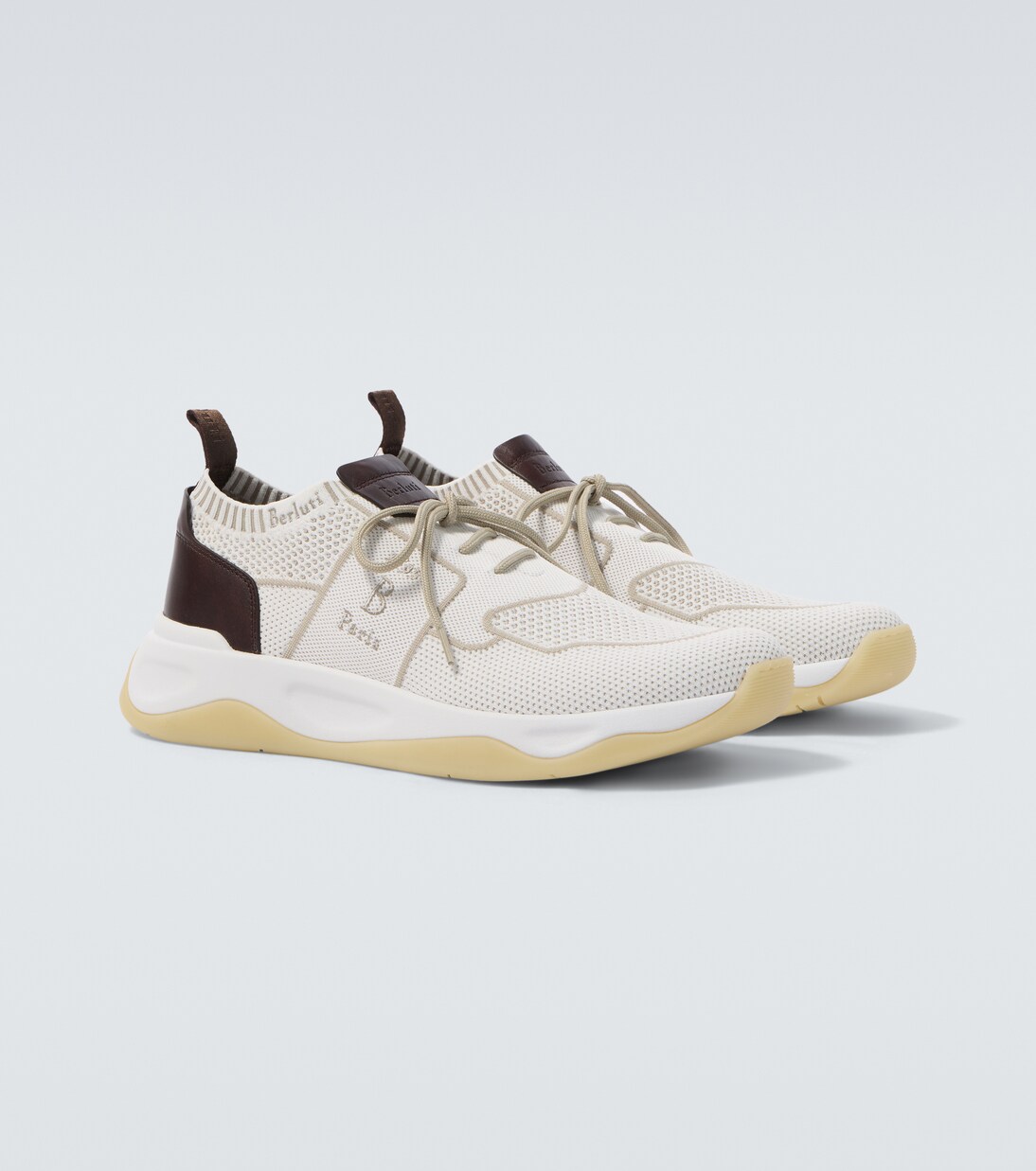 Zapatillas Shadow de punto con piel | Berluti