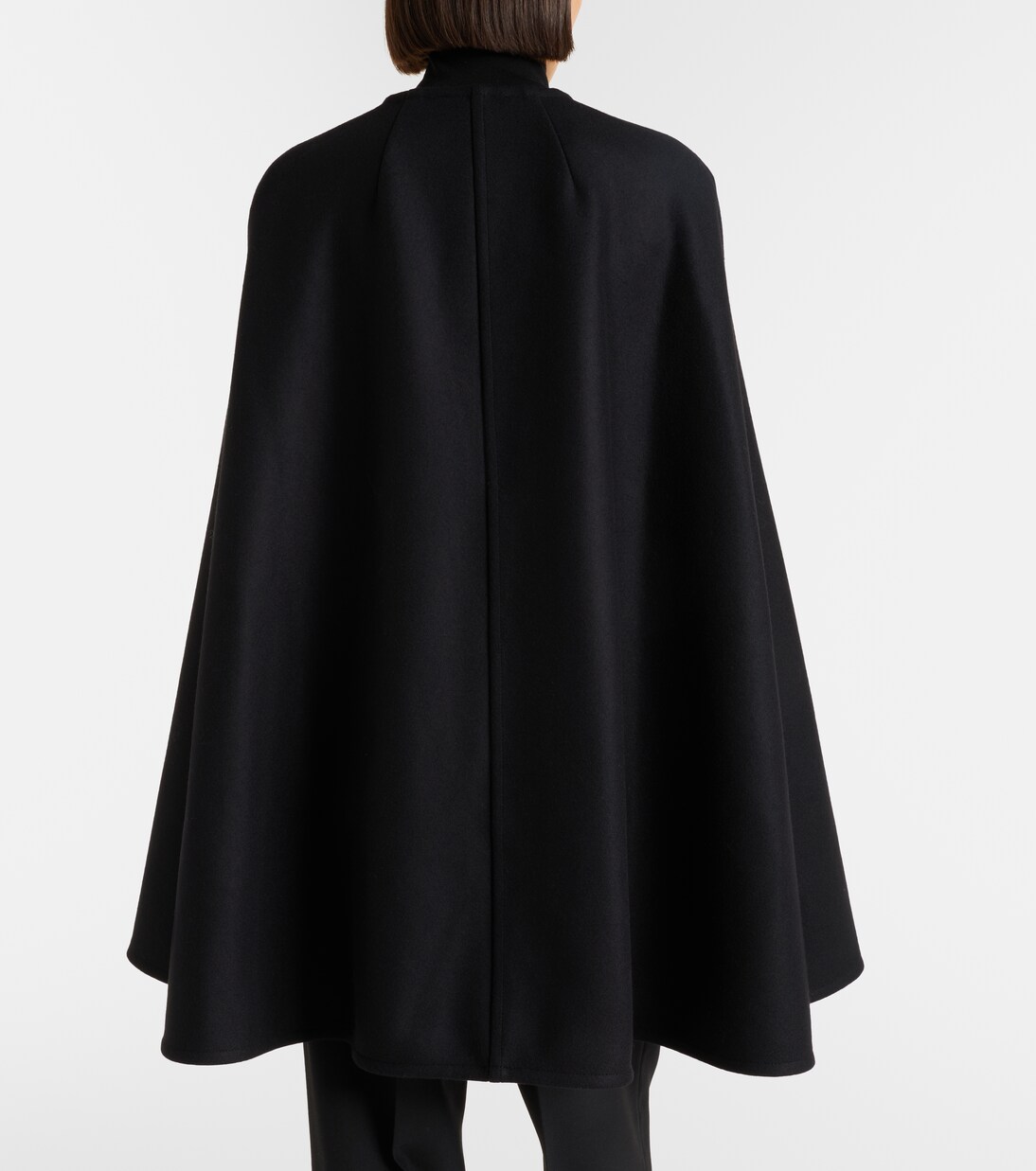 Arianna leather-trimmed wool-blend cape | Nili Lotan