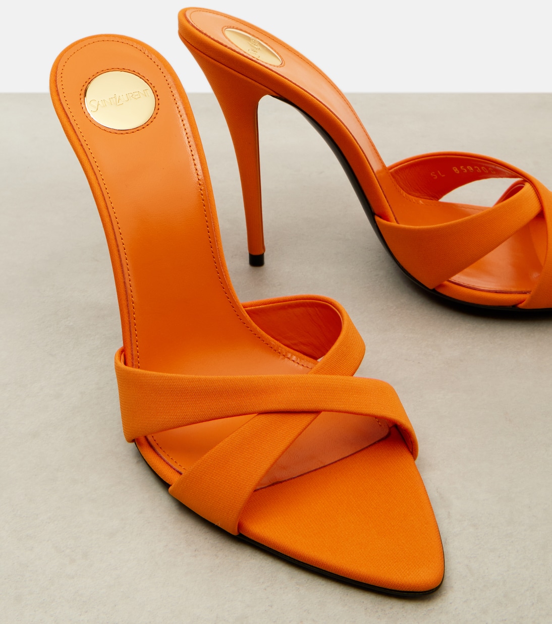 Pantoletten Kirat aus Crêpe-Satin | Saint Laurent