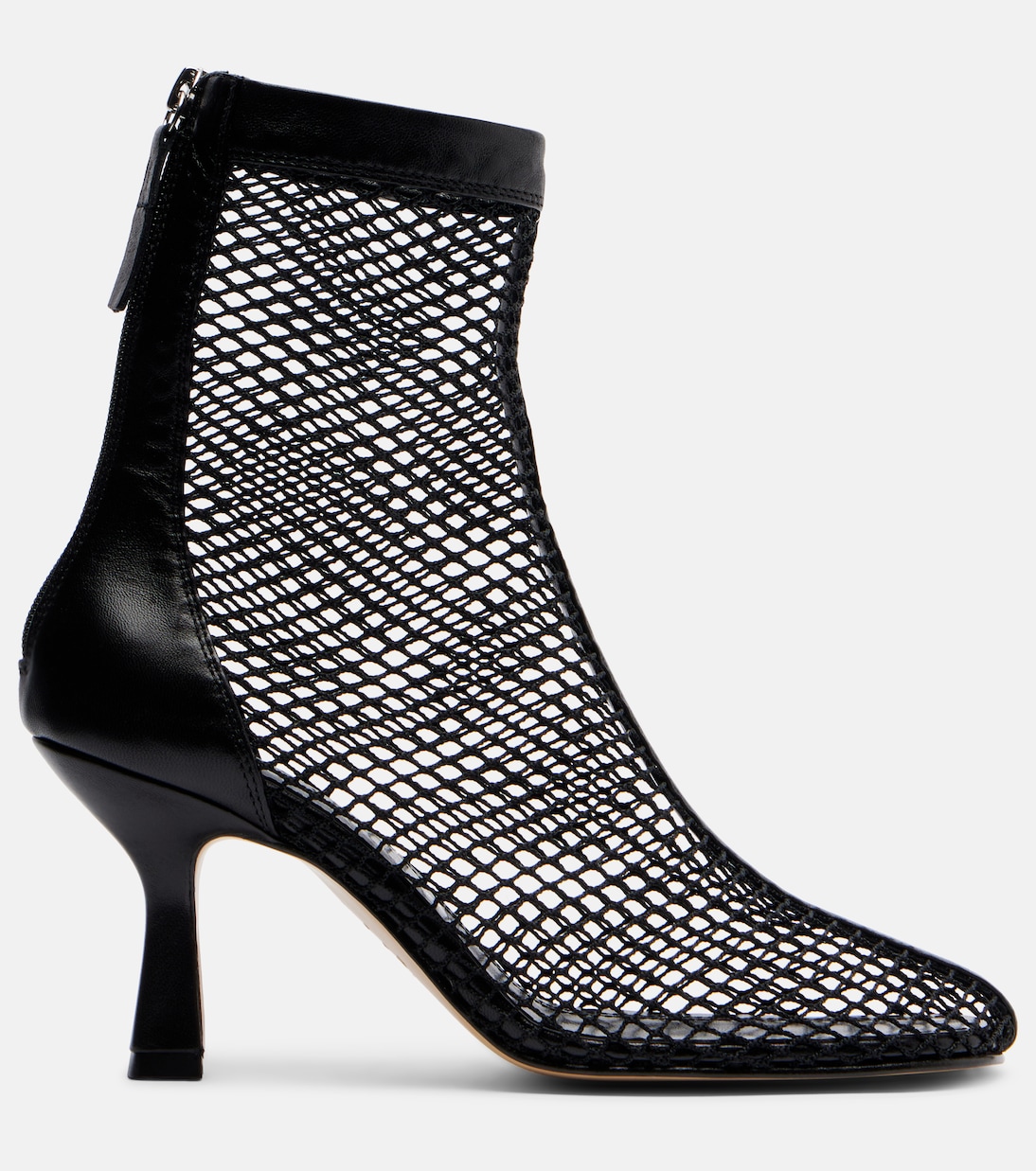 Fira leather-trimmed fishnet ankle boots | Souliers Martinez