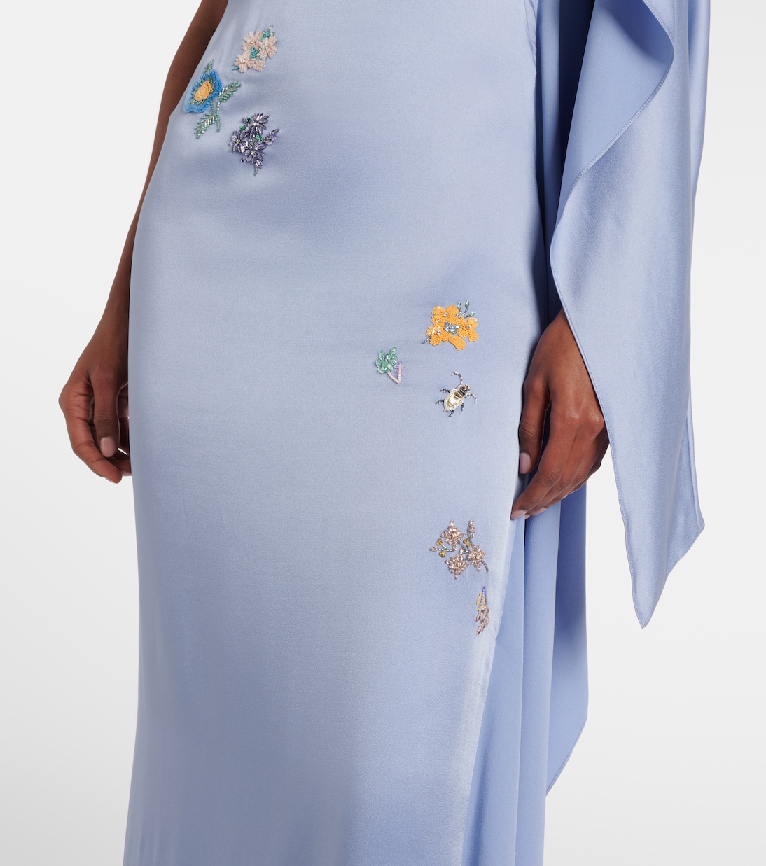 Verzierte Robe aus Satin | Erdem