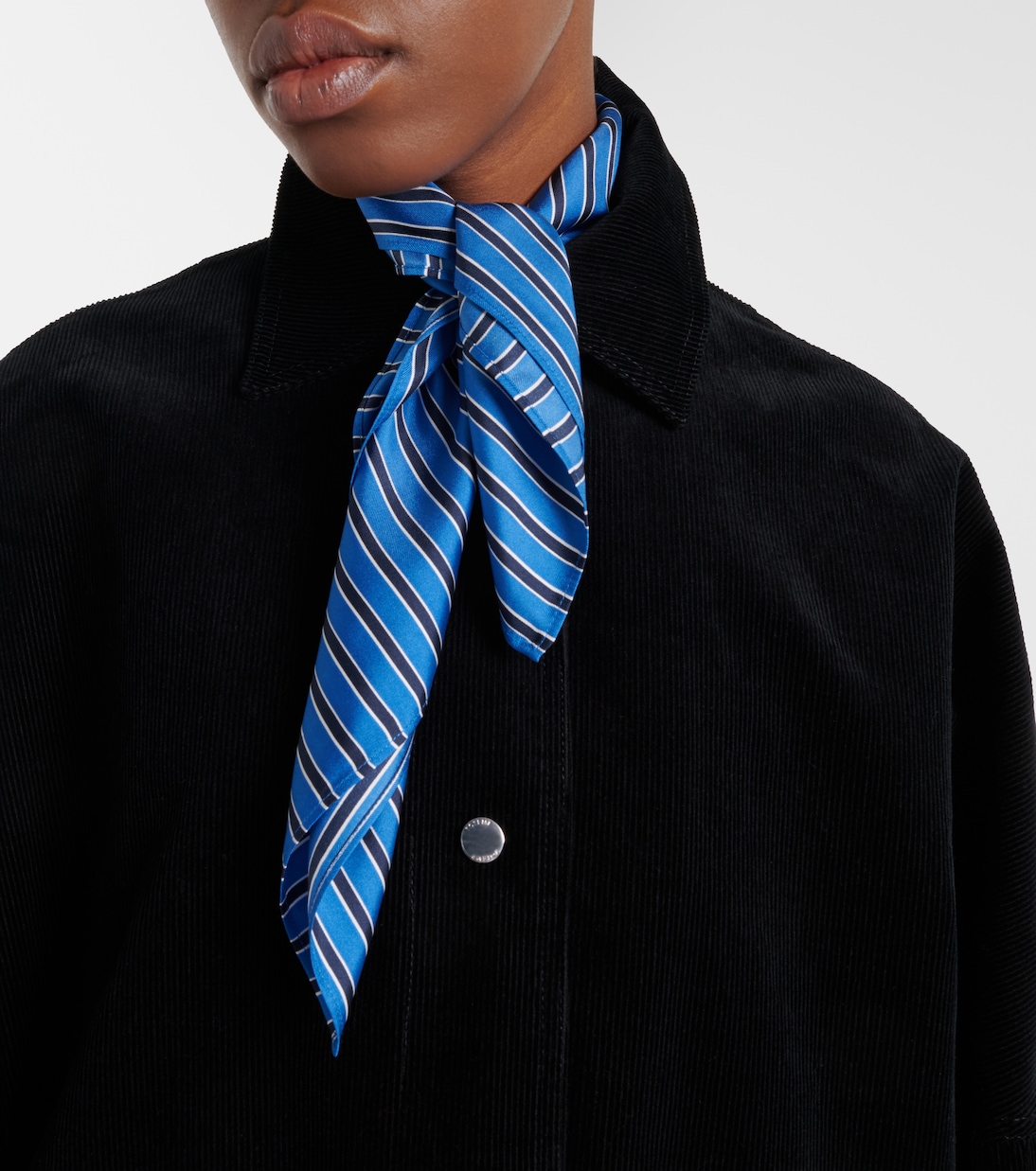 Foulard rayé en soie | Toteme
