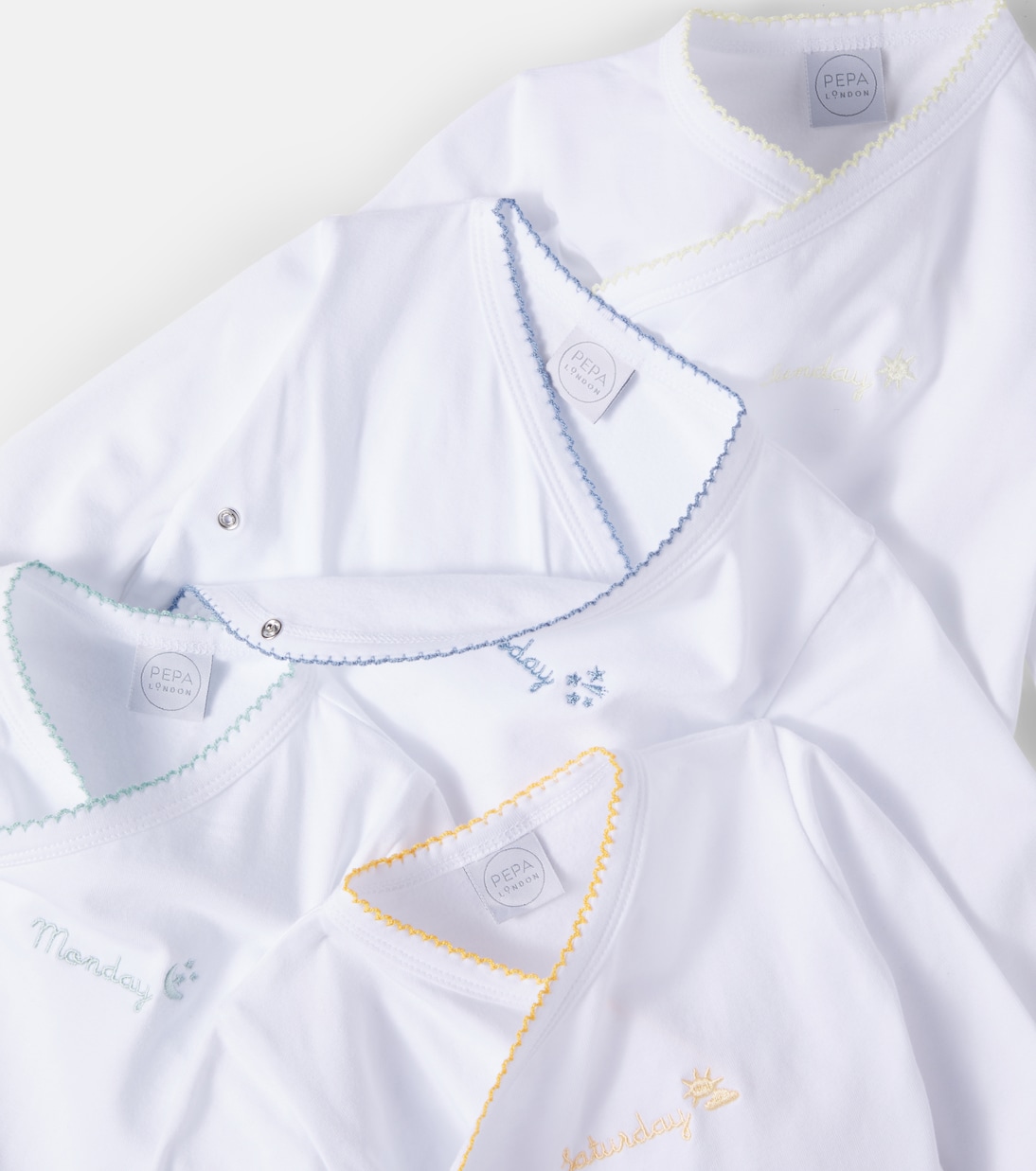 Baby set of 7 cotton-blend onesies | Pepa London