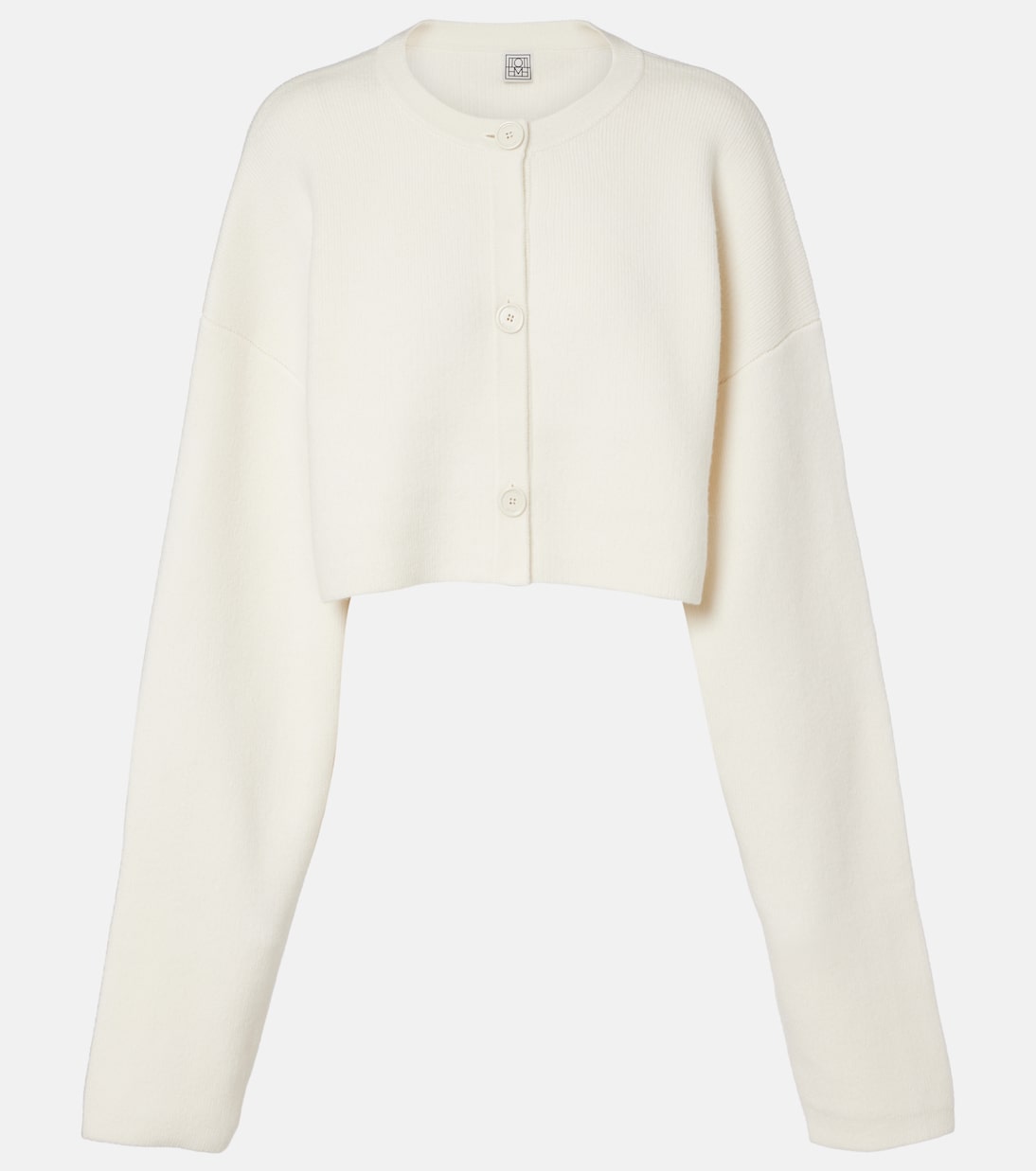 Cropped wool-blend cardigan | Toteme