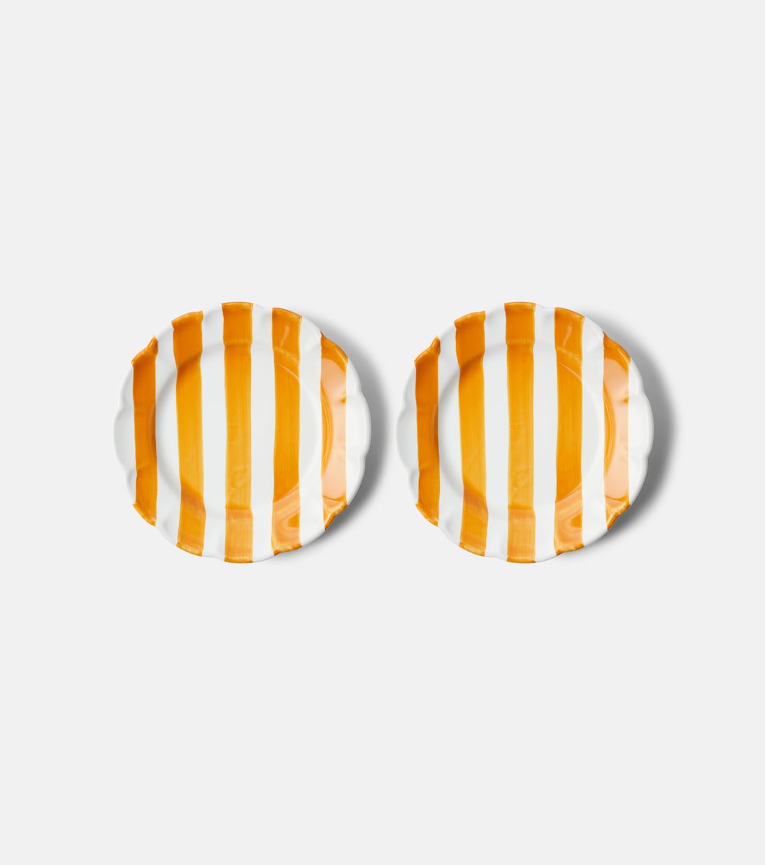 Righe set of 2 ceramic dessert plates | Cabana