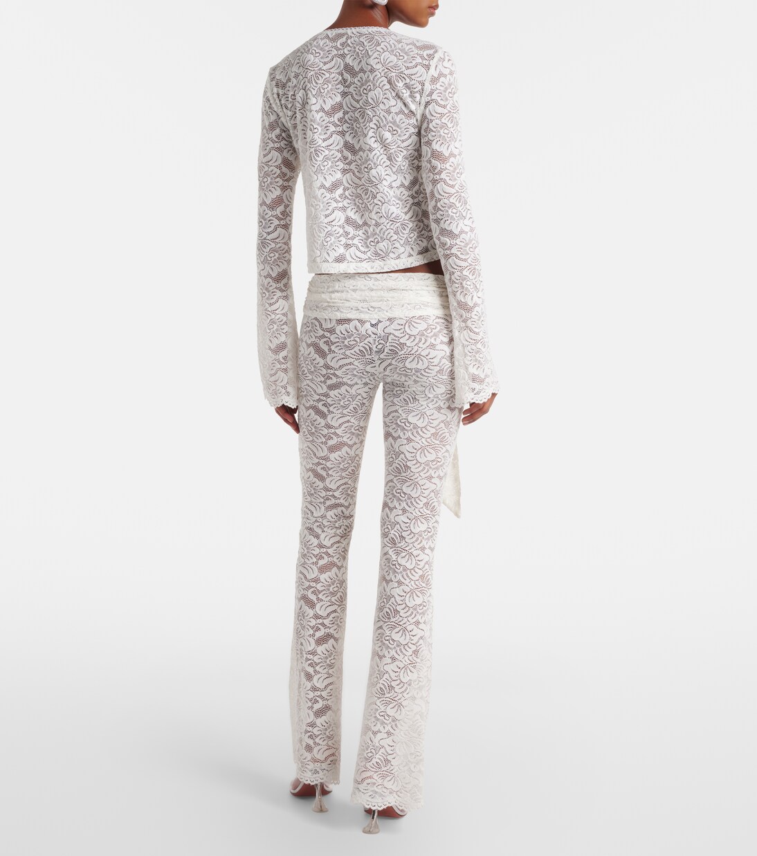 Vecna sheer lace flared pants | Bananhot