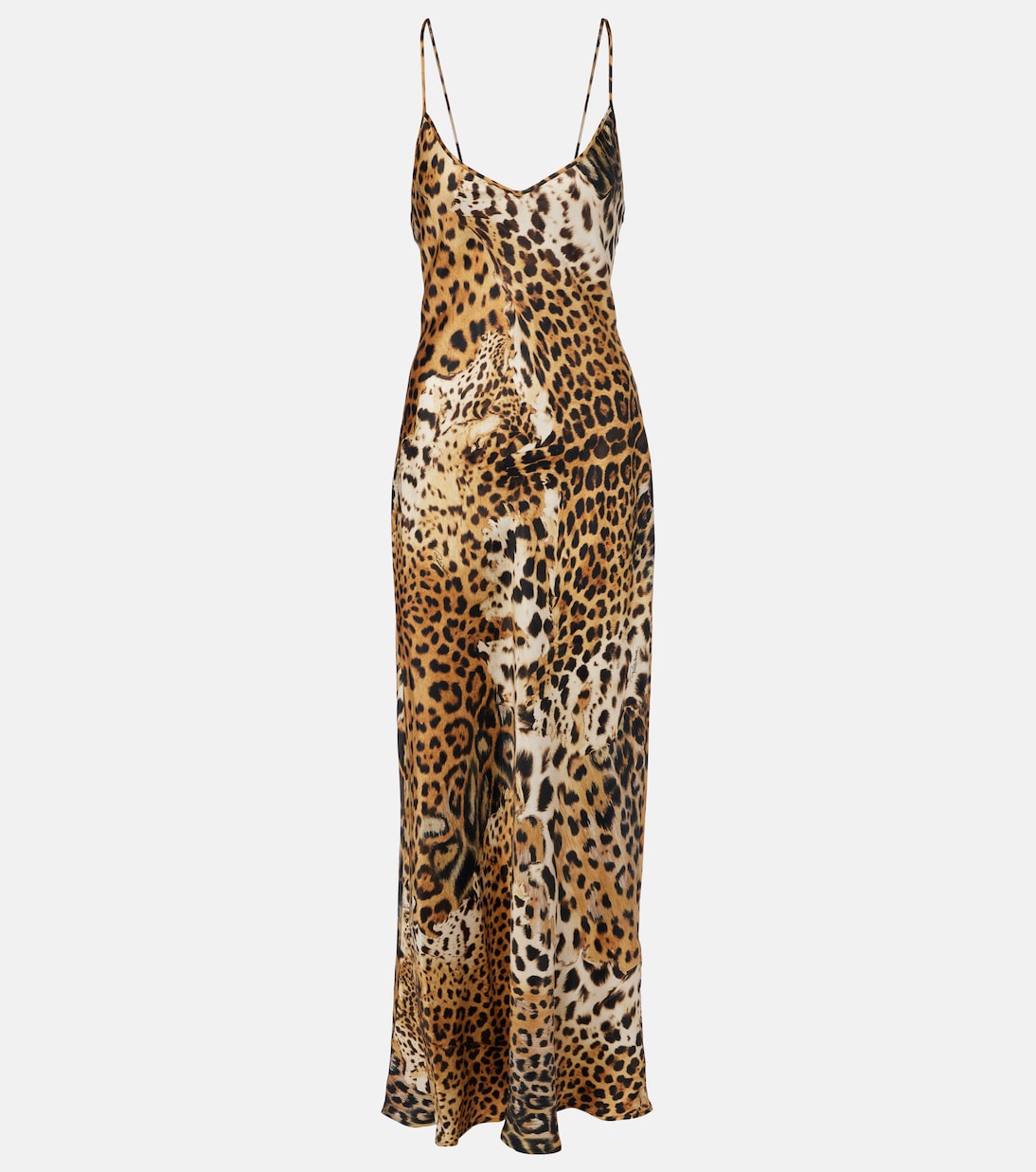 Printed silk satin slip dress | Roberto Cavalli