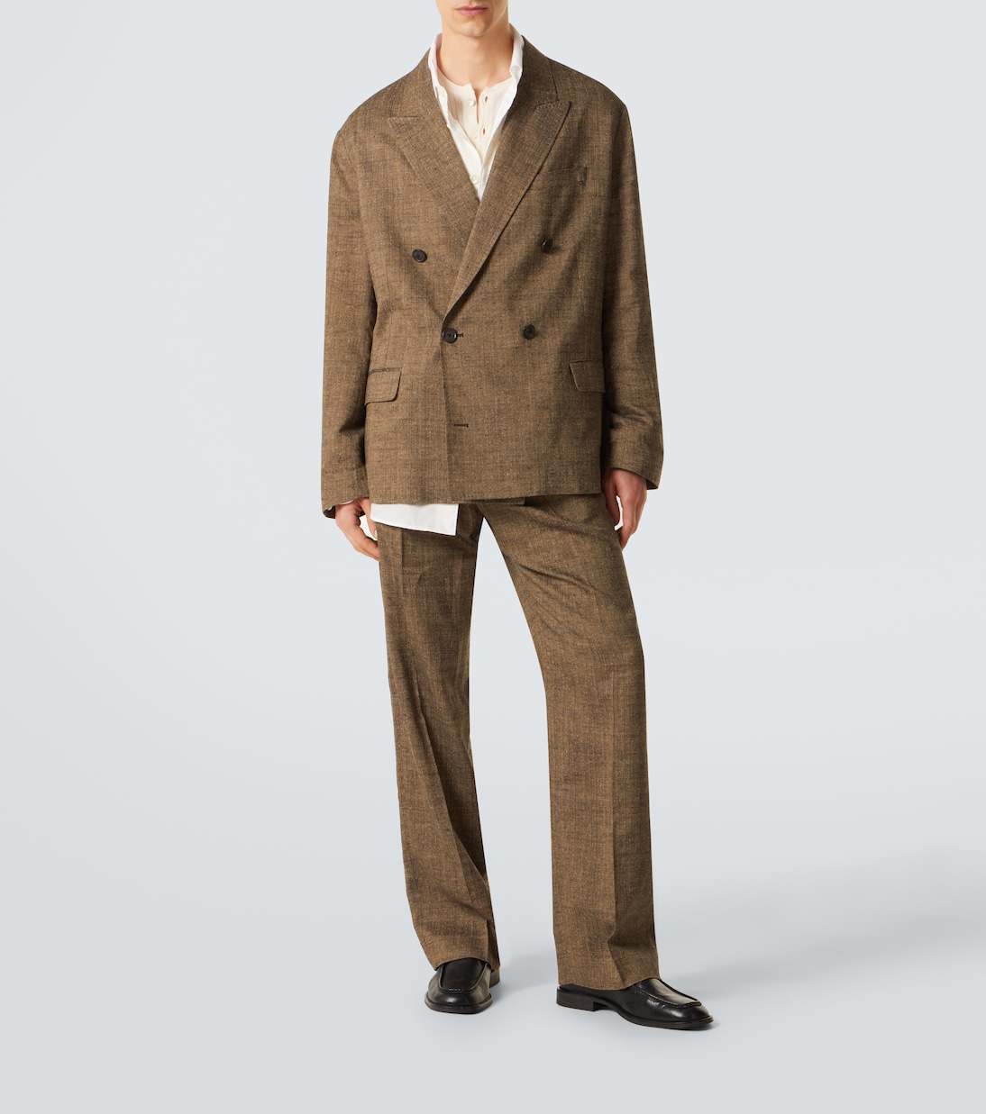 Halt double-breasted linen, silk and cotton blazer | Our Legacy