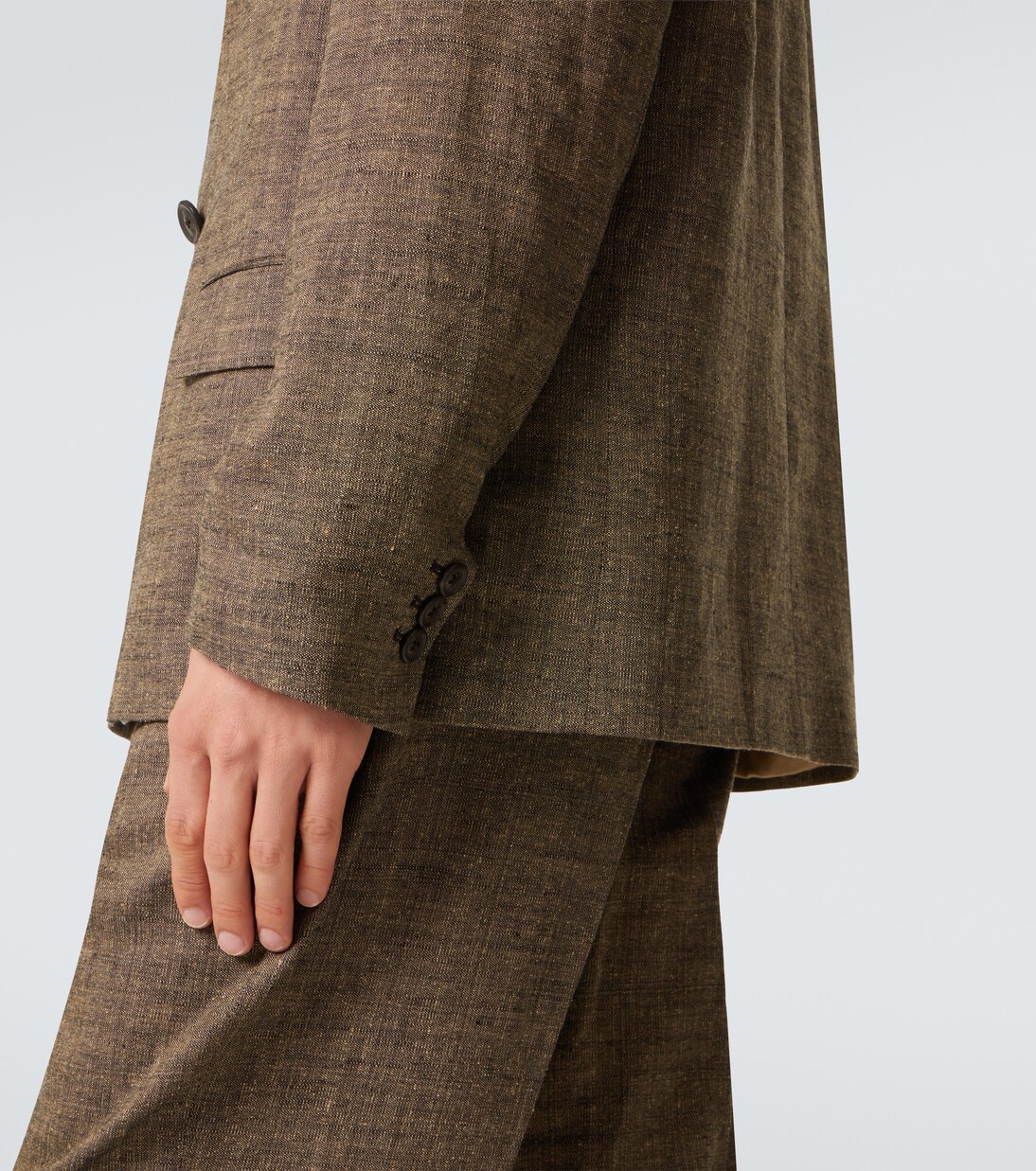 Halt double-breasted linen, silk and cotton blazer | Our Legacy