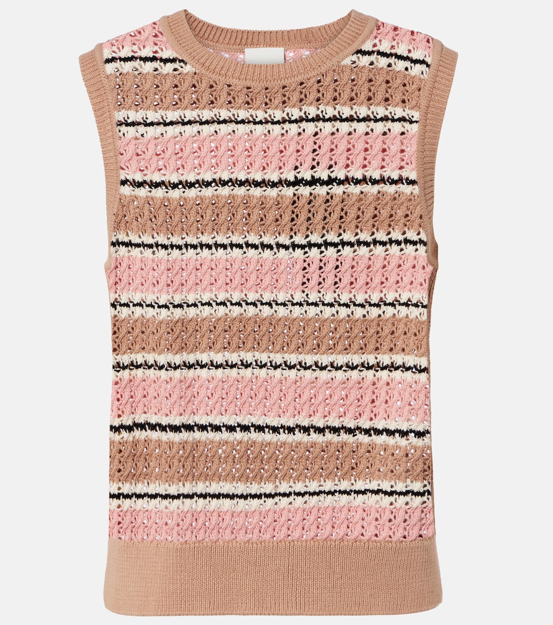 Deeley striped cotton pointelle top | Varley