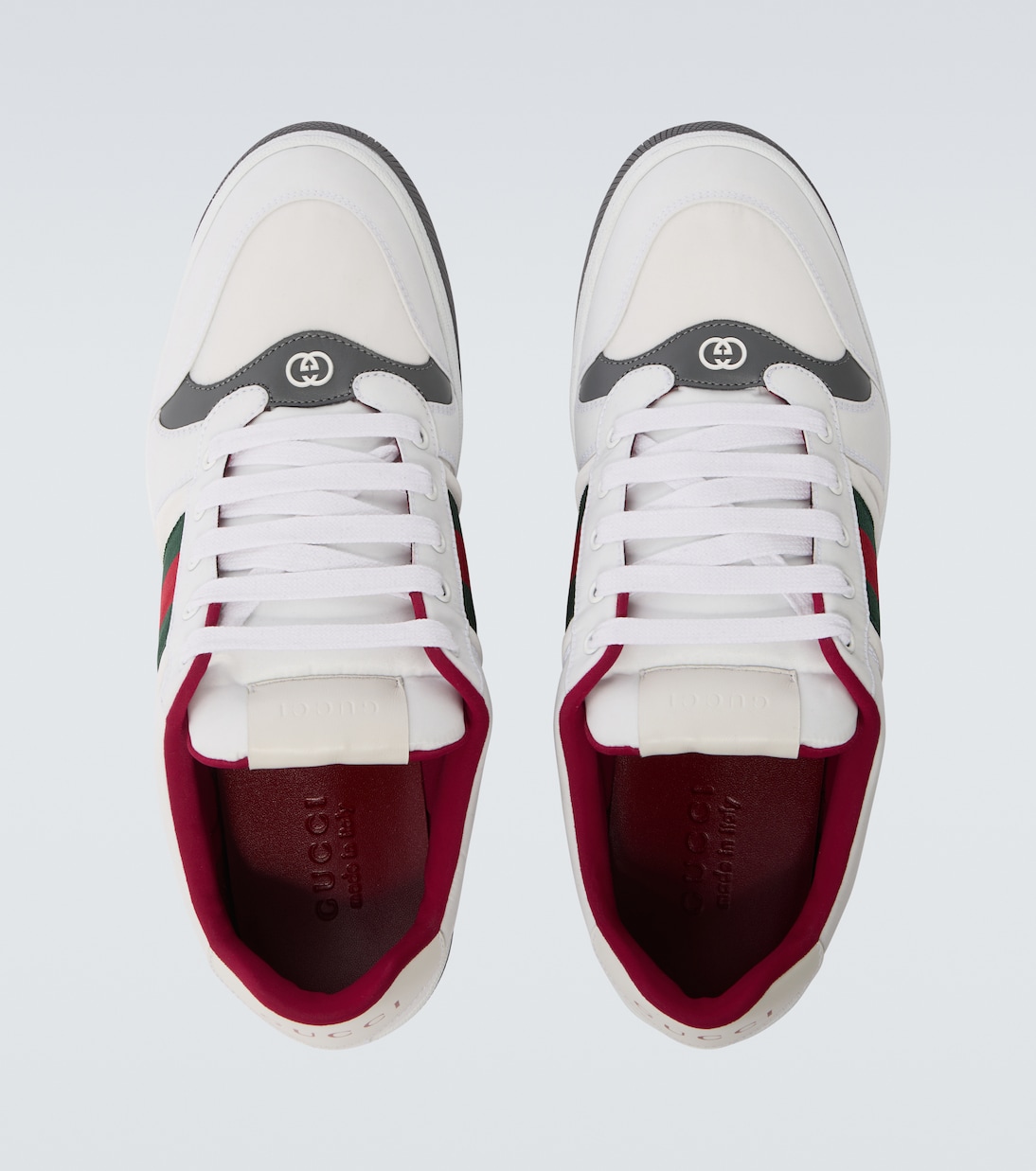 Screener leather-trimmed sneakers | Gucci