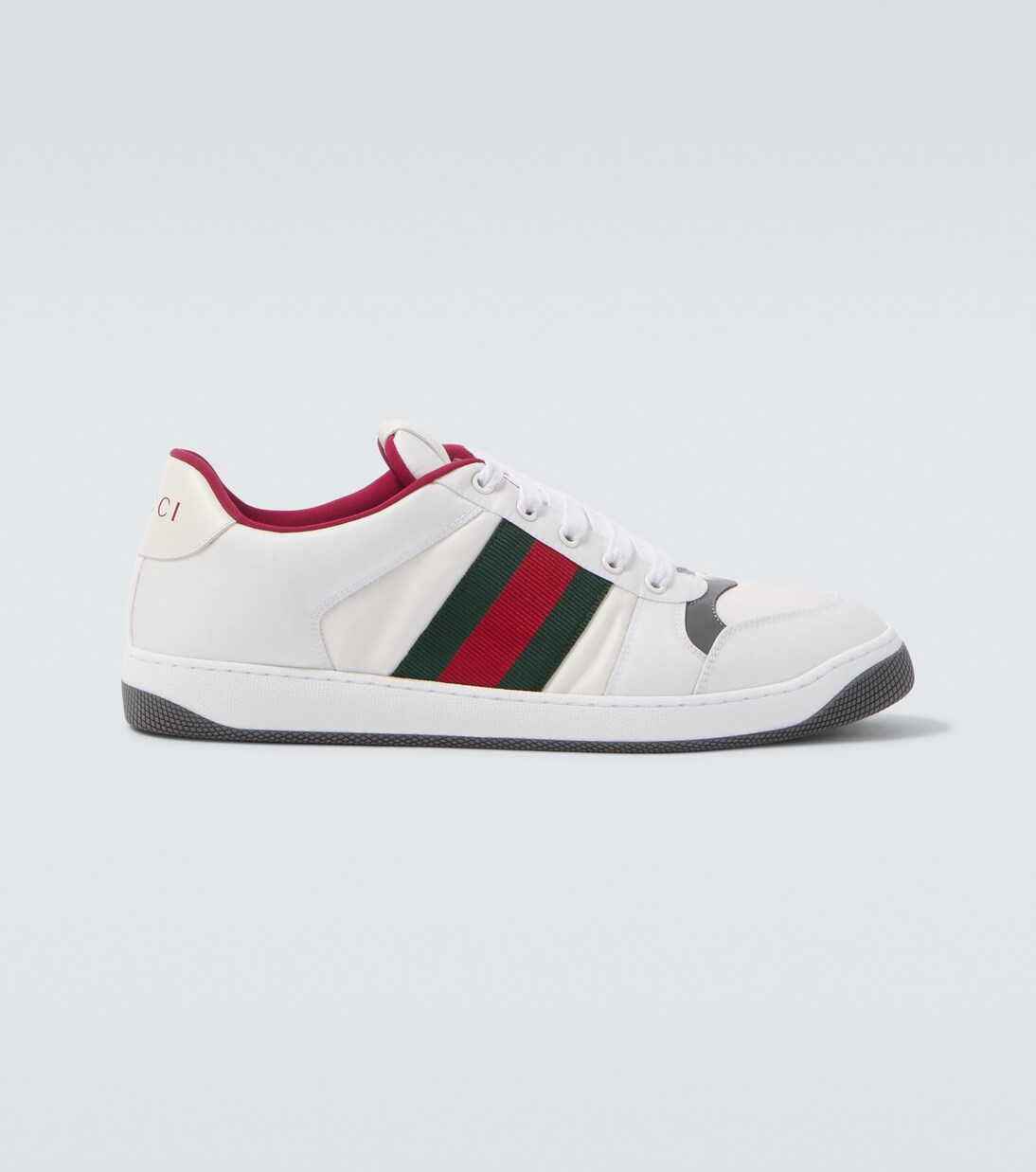 Screener leather-trimmed sneakers | Gucci