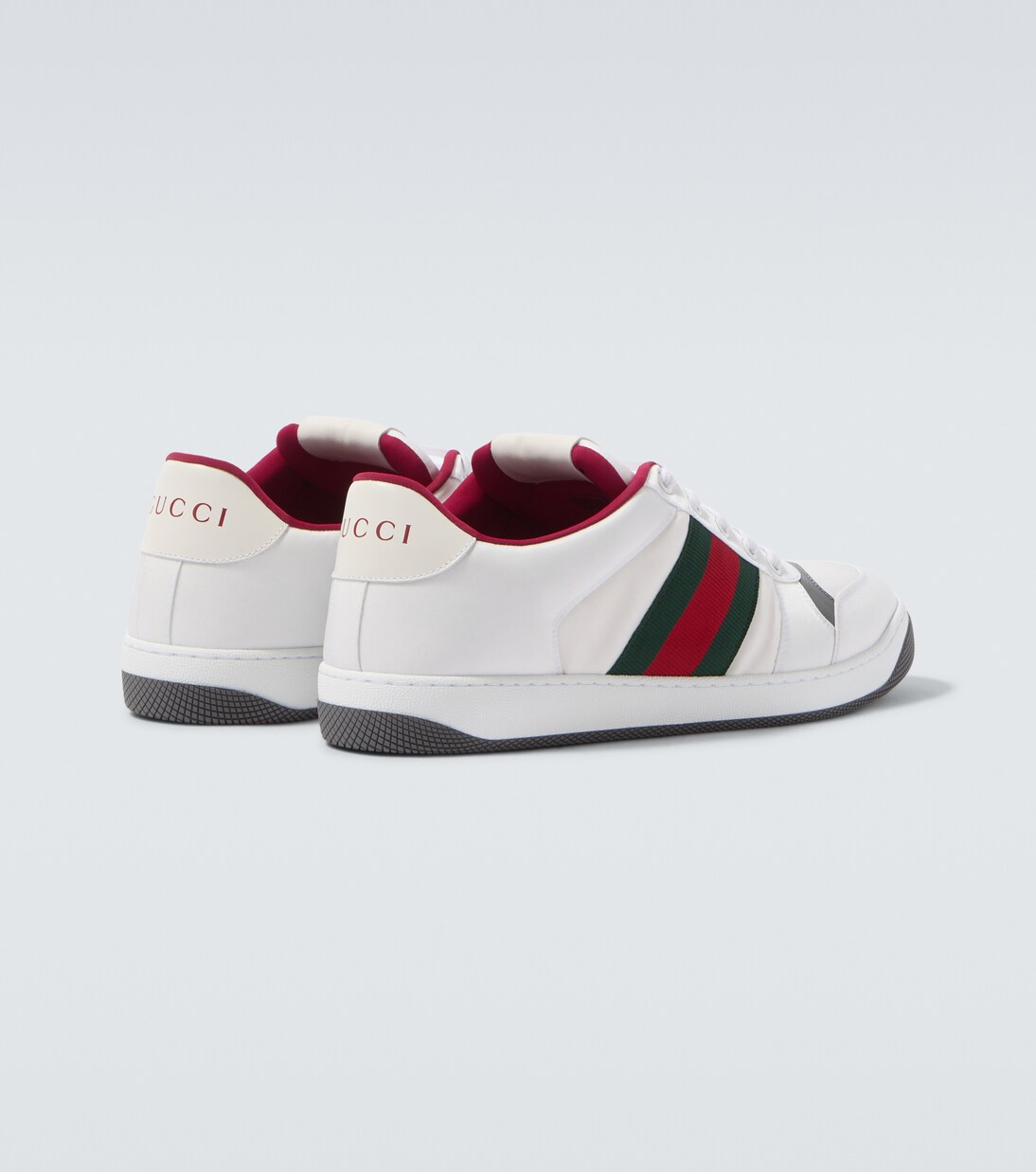 Screener leather-trimmed sneakers | Gucci