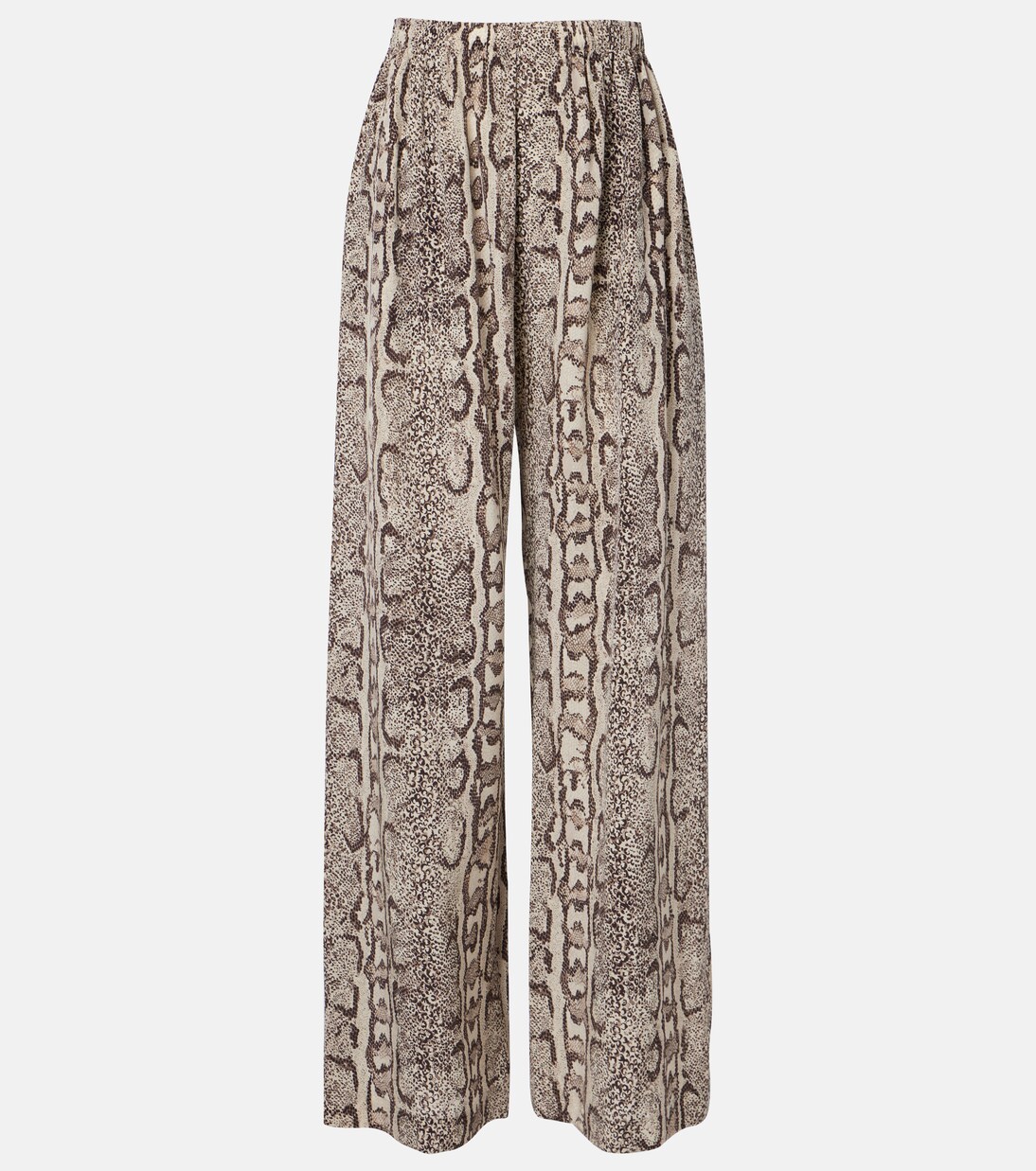 Snake-print silk palazzo pants  | Balenciaga