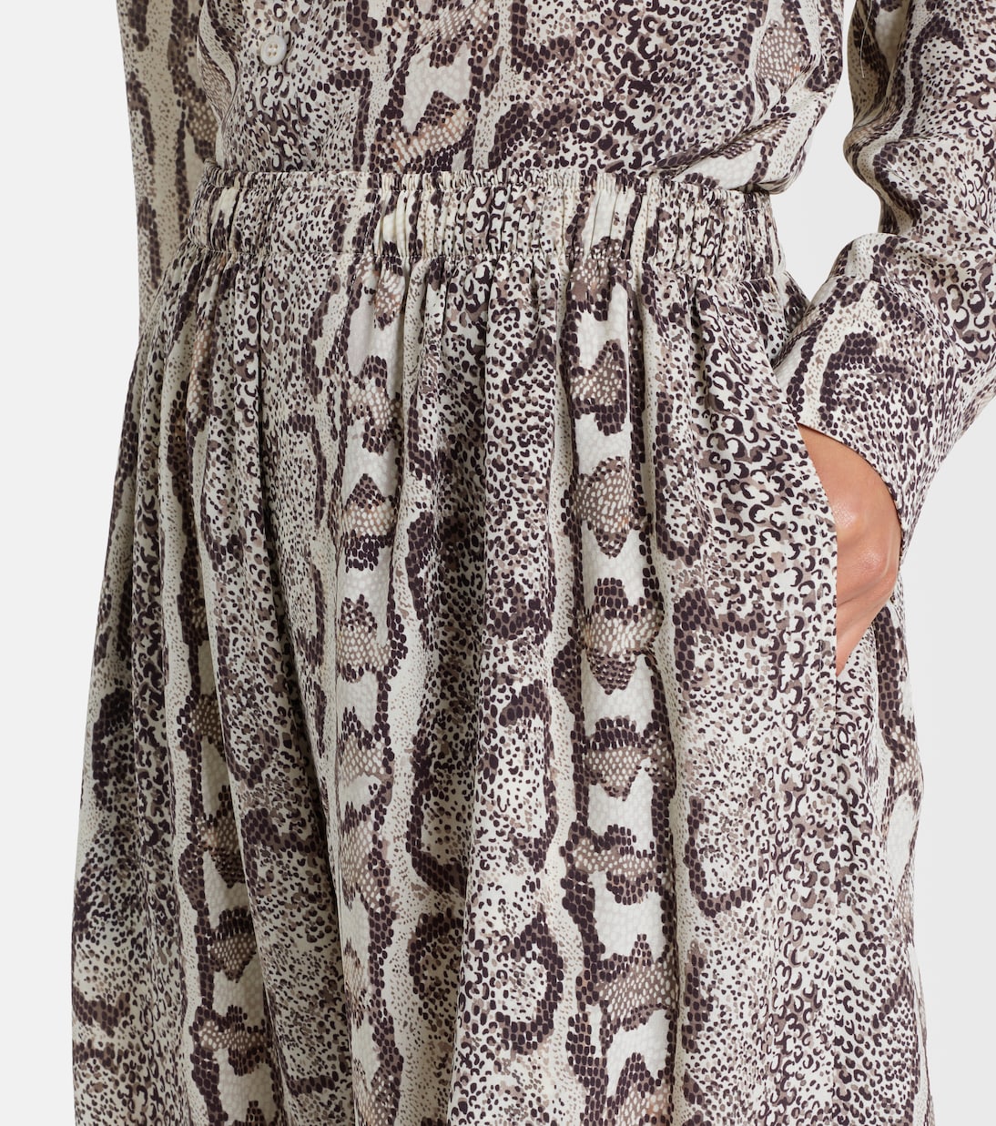 Snake-print silk palazzo pants  | Balenciaga