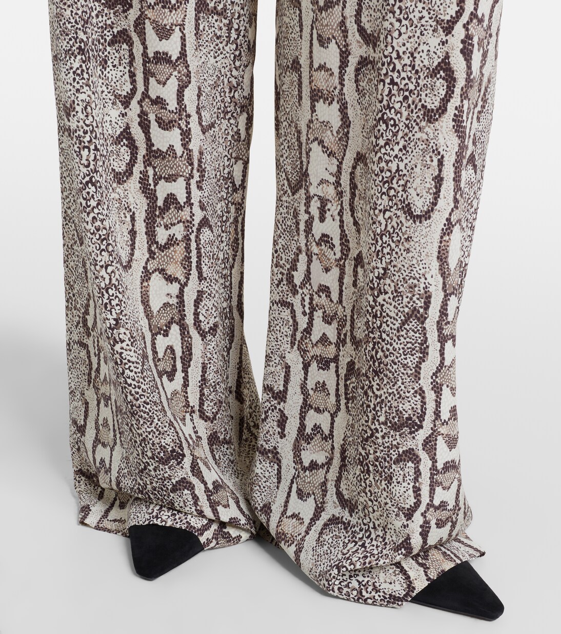 Snake-print silk palazzo pants  | Balenciaga