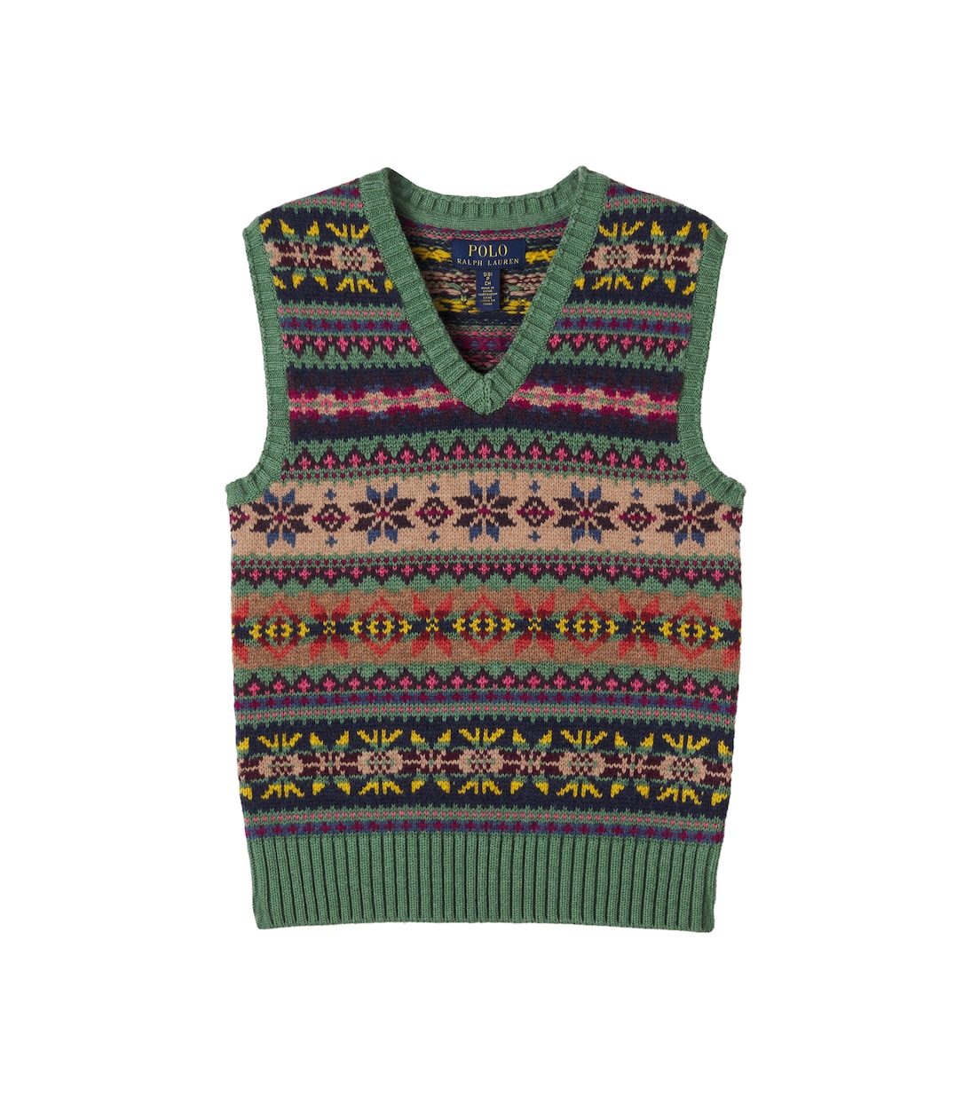 Fair Isle cotton and wool-blend sweater vest | Polo Ralph Lauren Kids