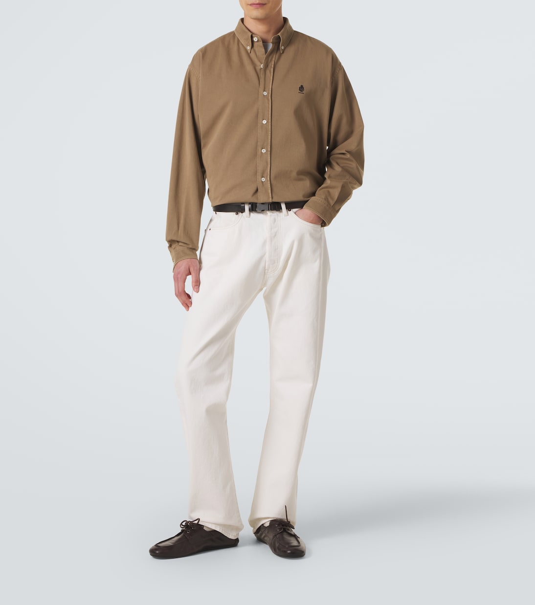 Camisa de algodón bordada | Prada
