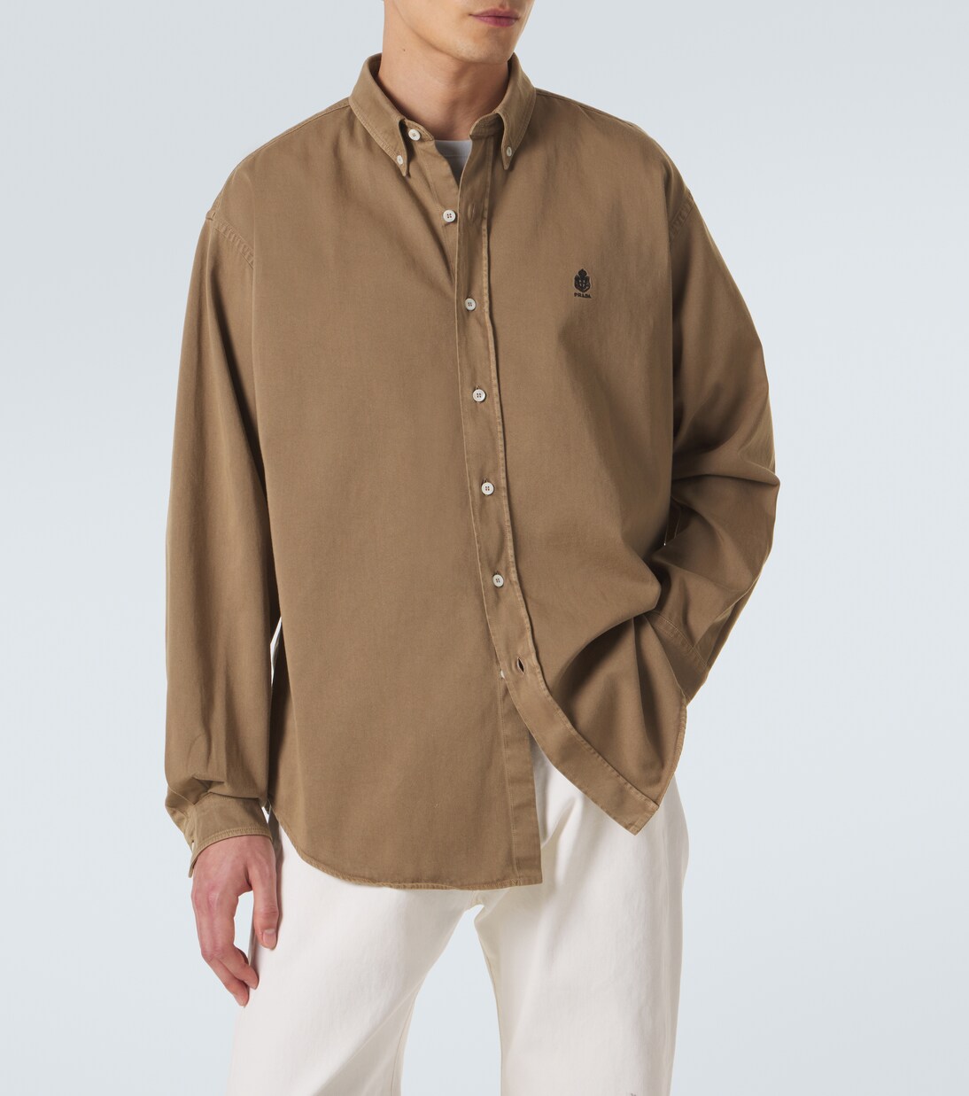 Camisa de algodón bordada | Prada