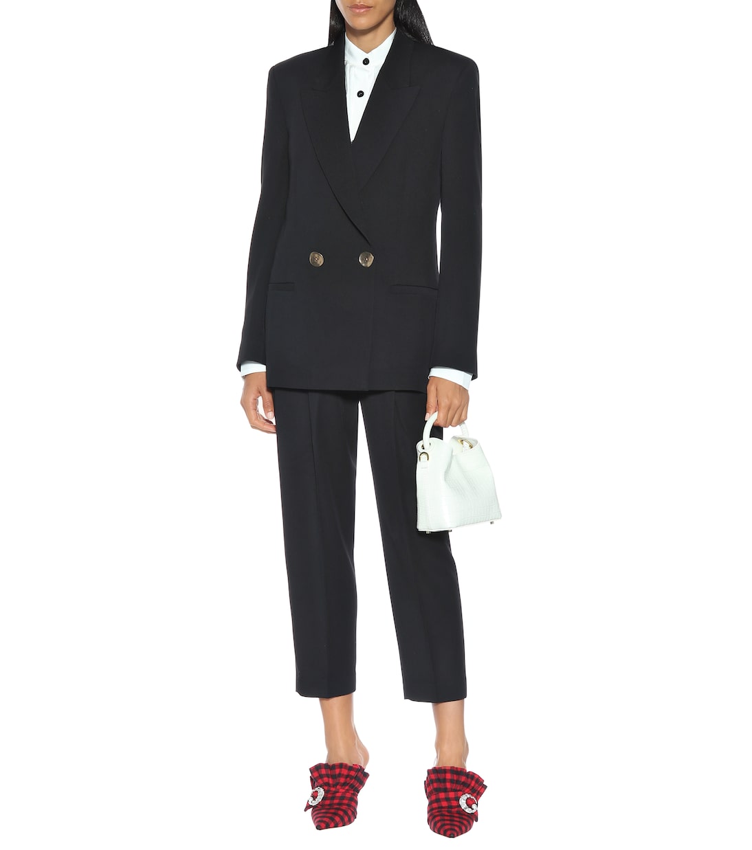 Checked mules | Midnight 00