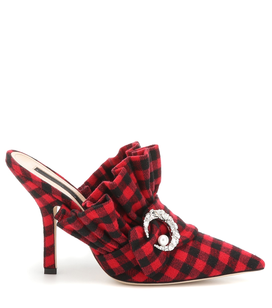 Checked mules | Midnight 00