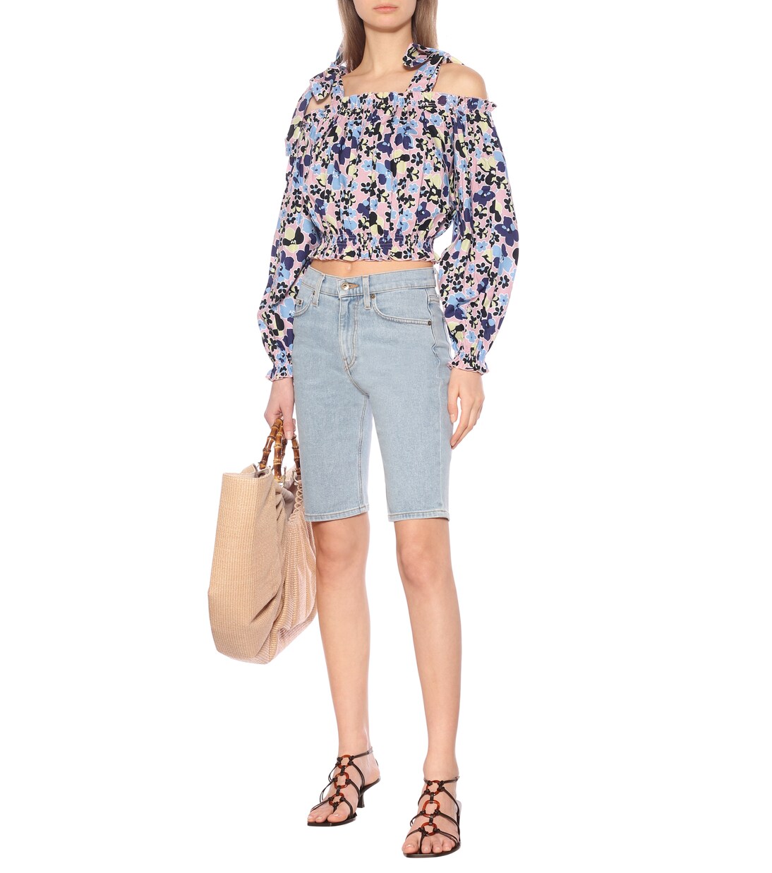 Top raccourci Gypsy imprimé en coton | Alexandra Miro