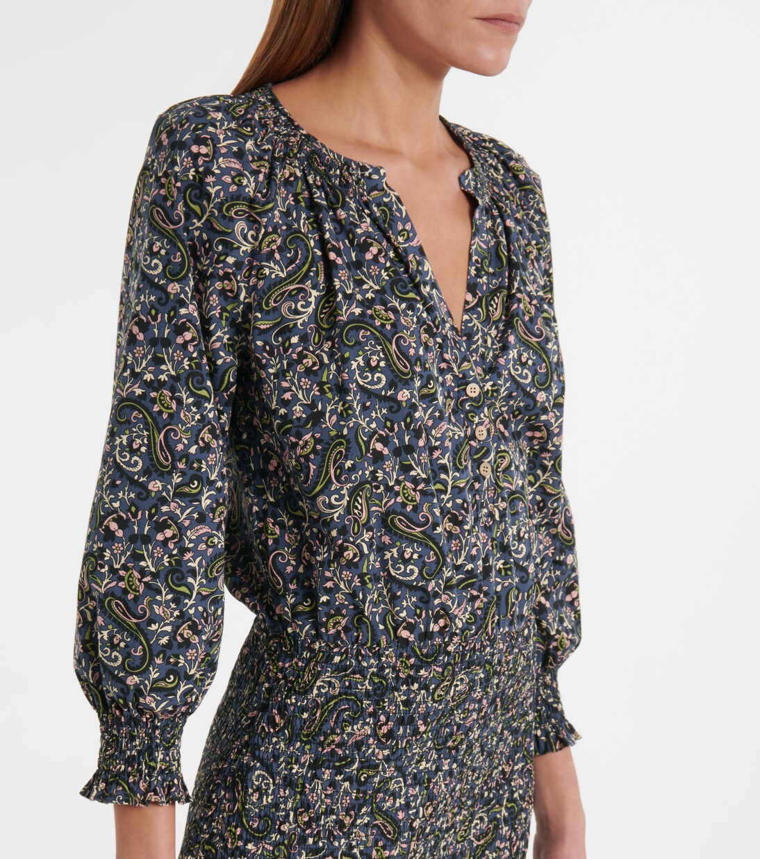 Robe Karlina en coton à motif cachemire | Veronica Beard