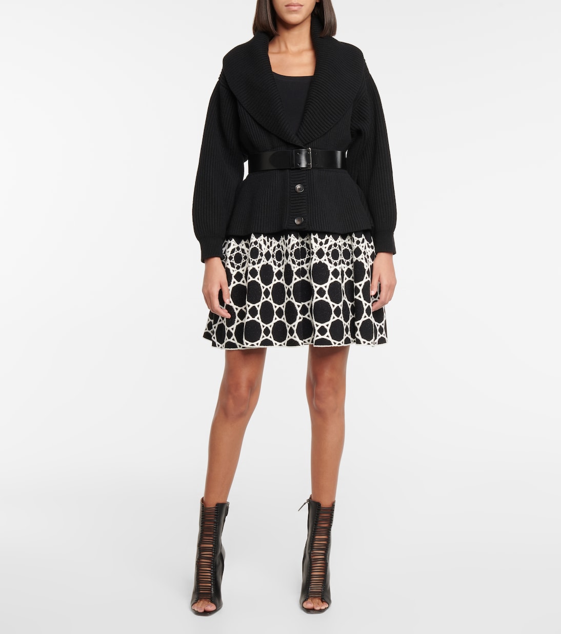 Wool and cashmere peplum cardigan | Alaïa