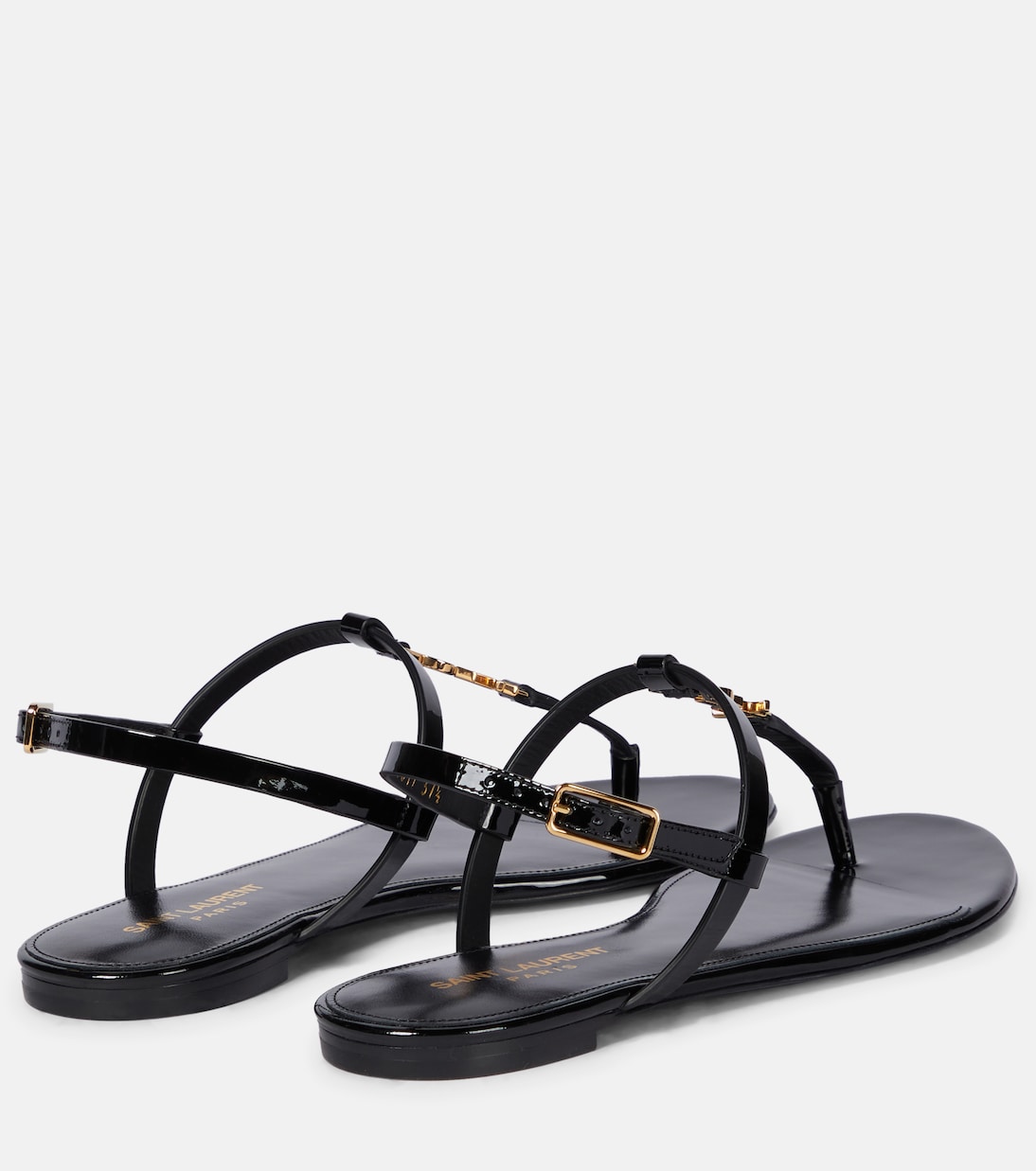 Cassandra patent leather thong sandals | Saint Laurent