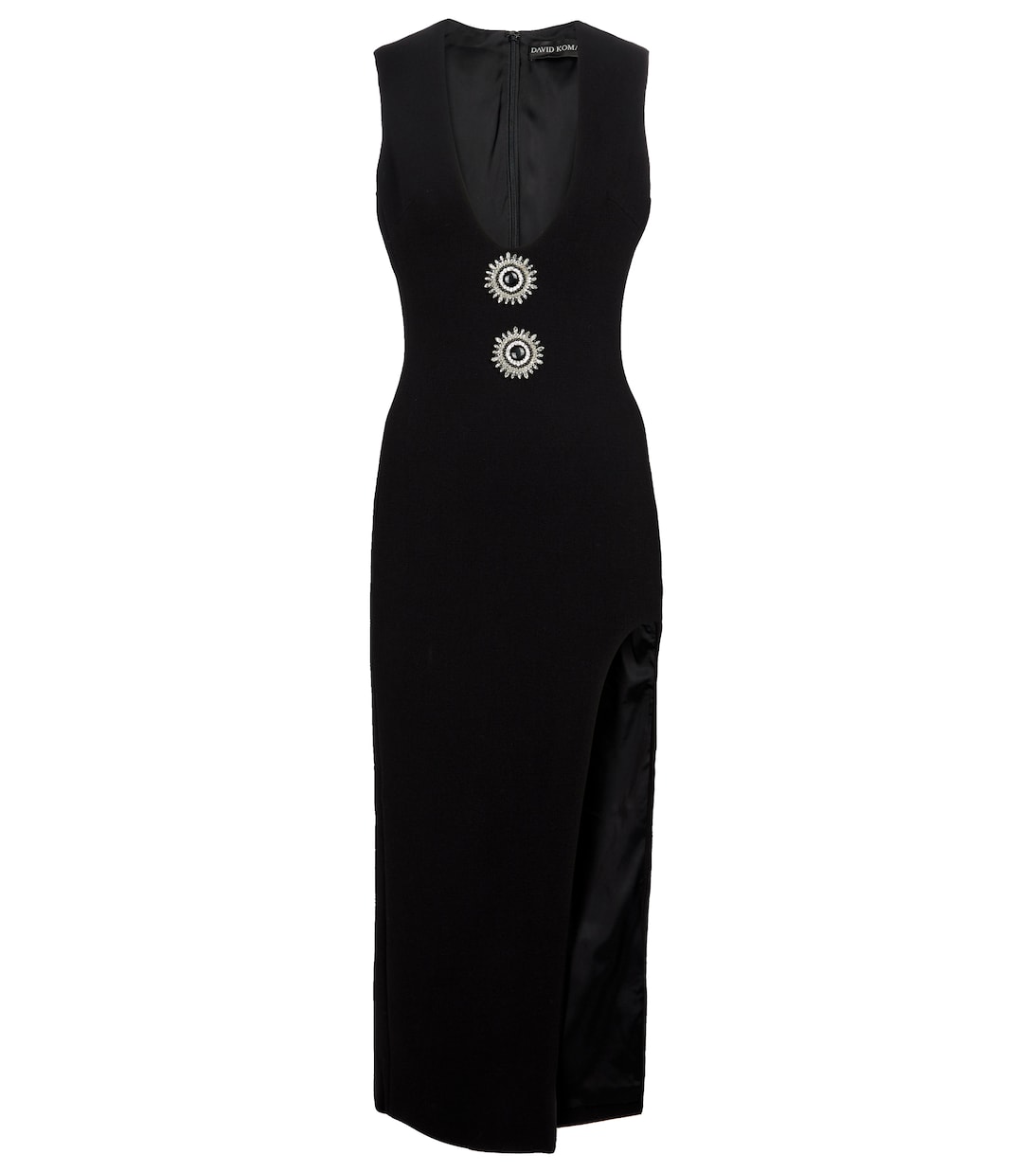 Robe asymétrique en crêpe de laine | David Koma