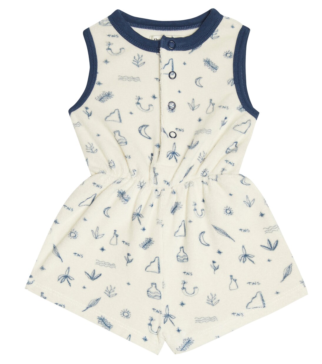 Baby Francis printed cotton terry romper | The New Society
