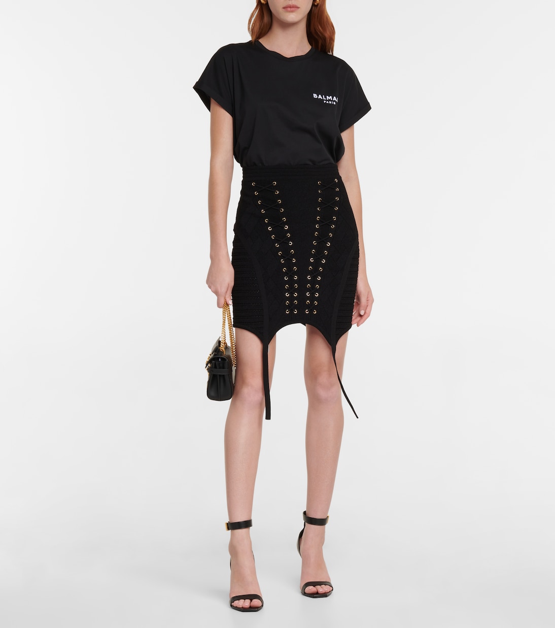 Verzierter Minirock aus Strick | Balmain