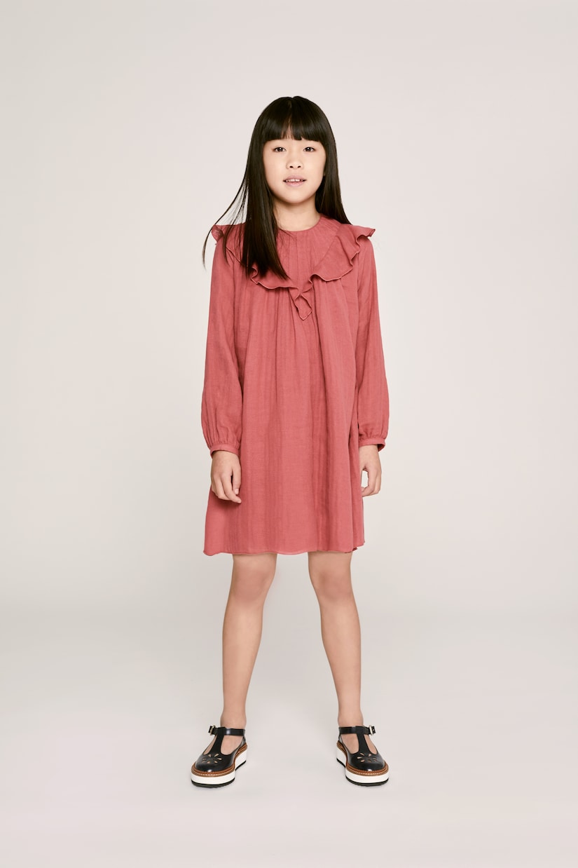 Vestido de algodón con volantes | Chloé Kids