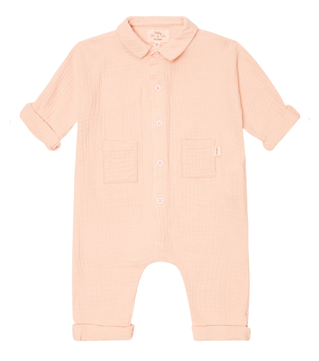 Baby cotton clocqué onesie | Il Gufo