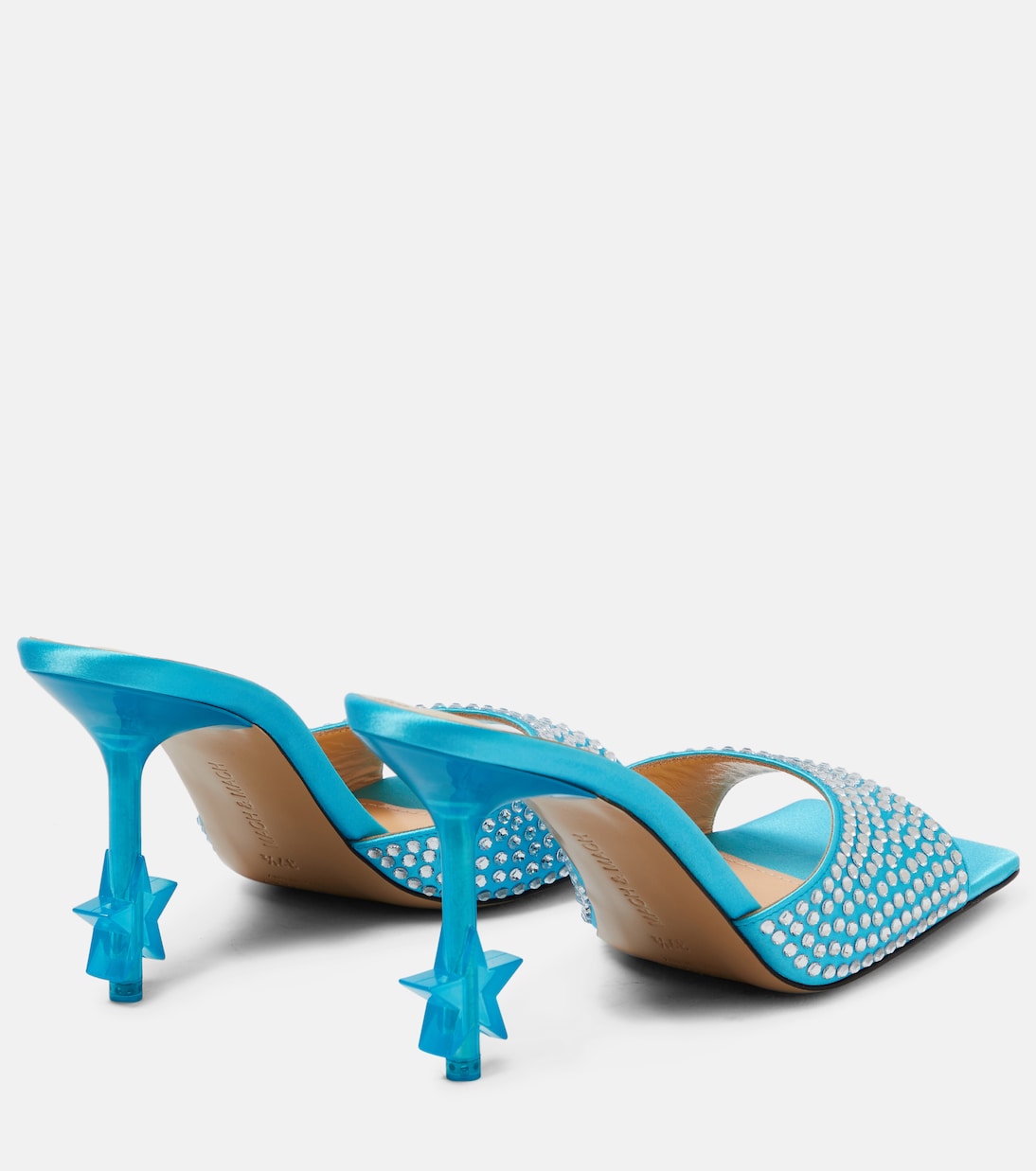 Verzierte Pantoletten Star aus Satin | Mach & Mach