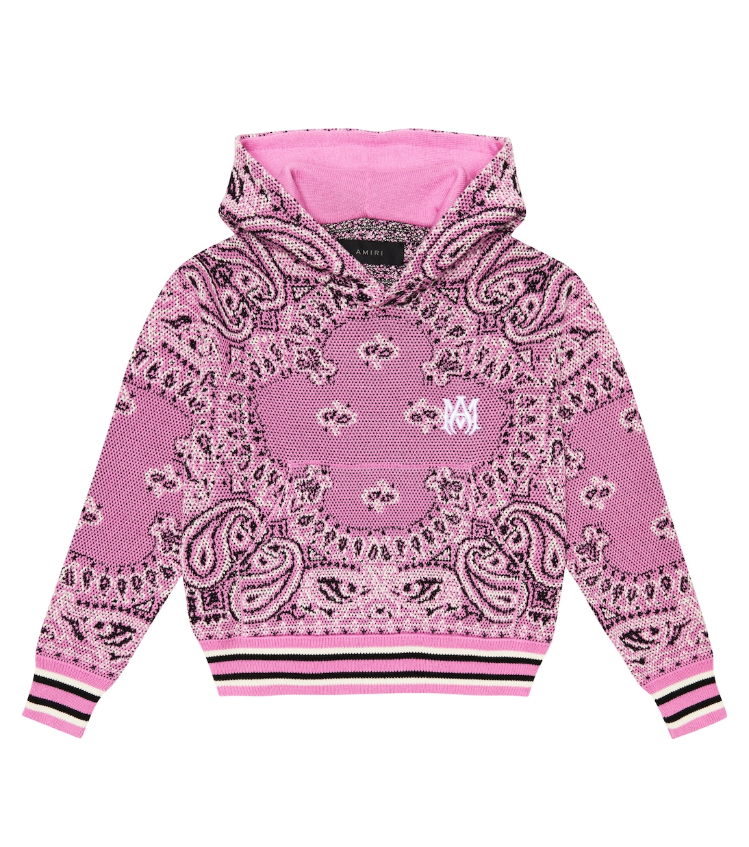 Bandana cotton and cashmere hoodie | Amiri Kids