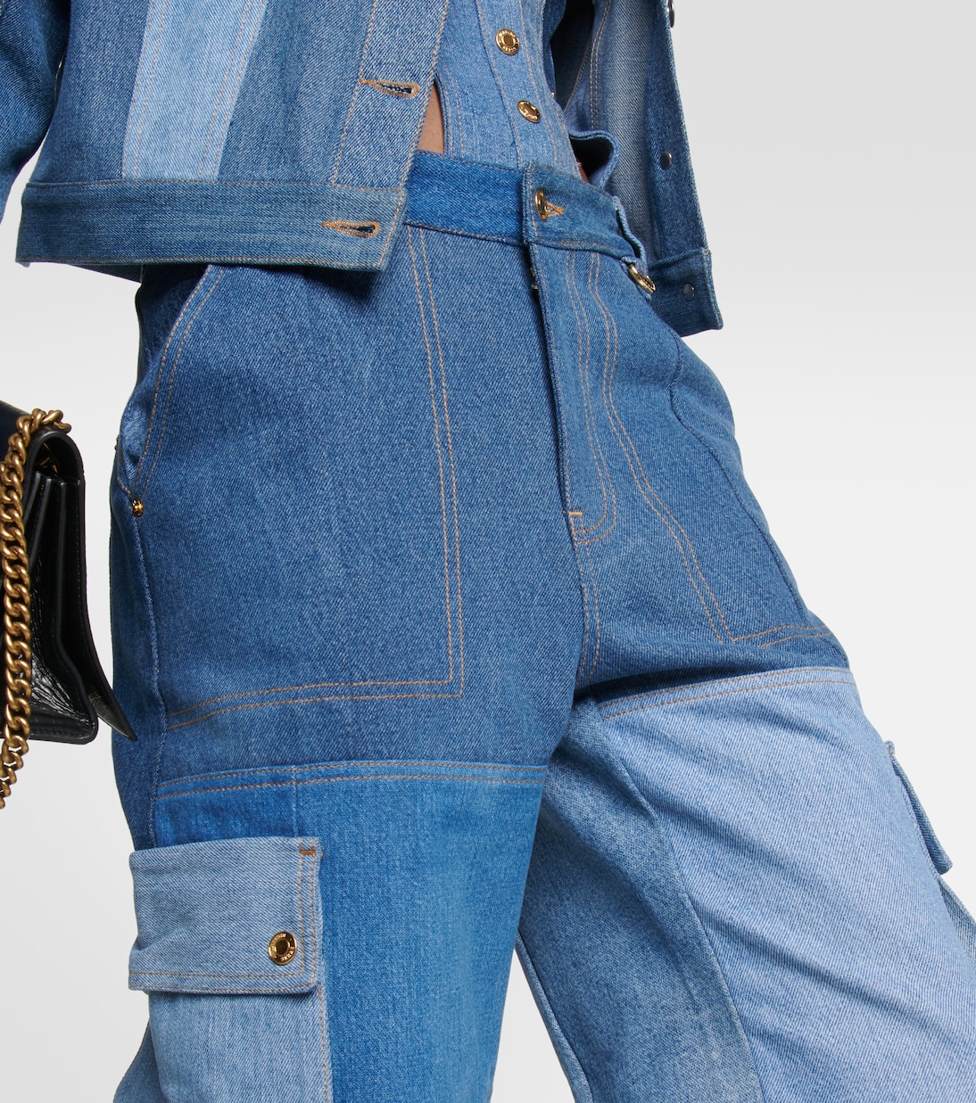 High-Rise Wide-Leg Jeans Monogram | Marine Serre