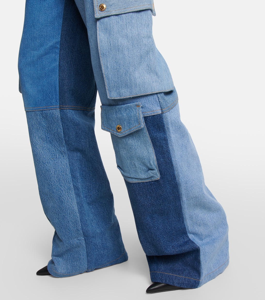 High-Rise Wide-Leg Jeans Monogram | Marine Serre