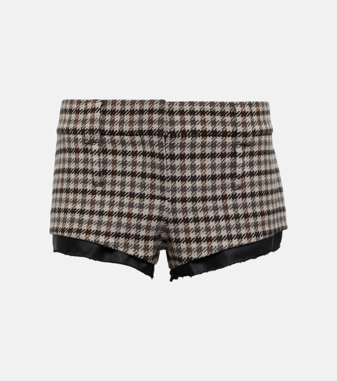 Houndstooth virgin wool shorts | Miu Miu