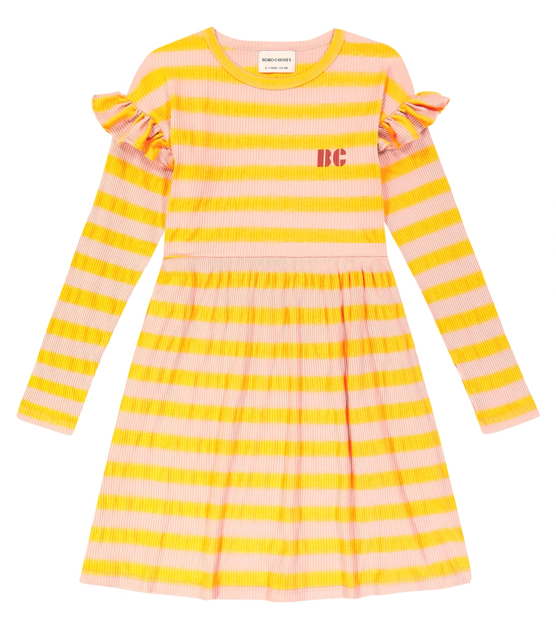 Striped ribbed jersey dress | Bobo Choses