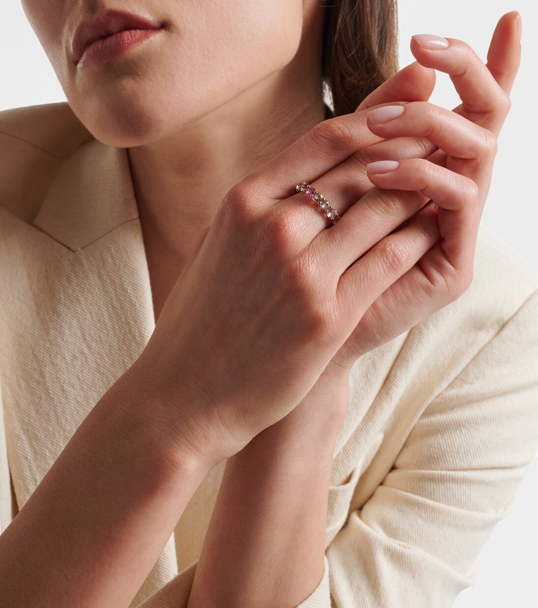 Essentials 18kt rose gold ring with sapphires | Bucherer Fine Jewellery