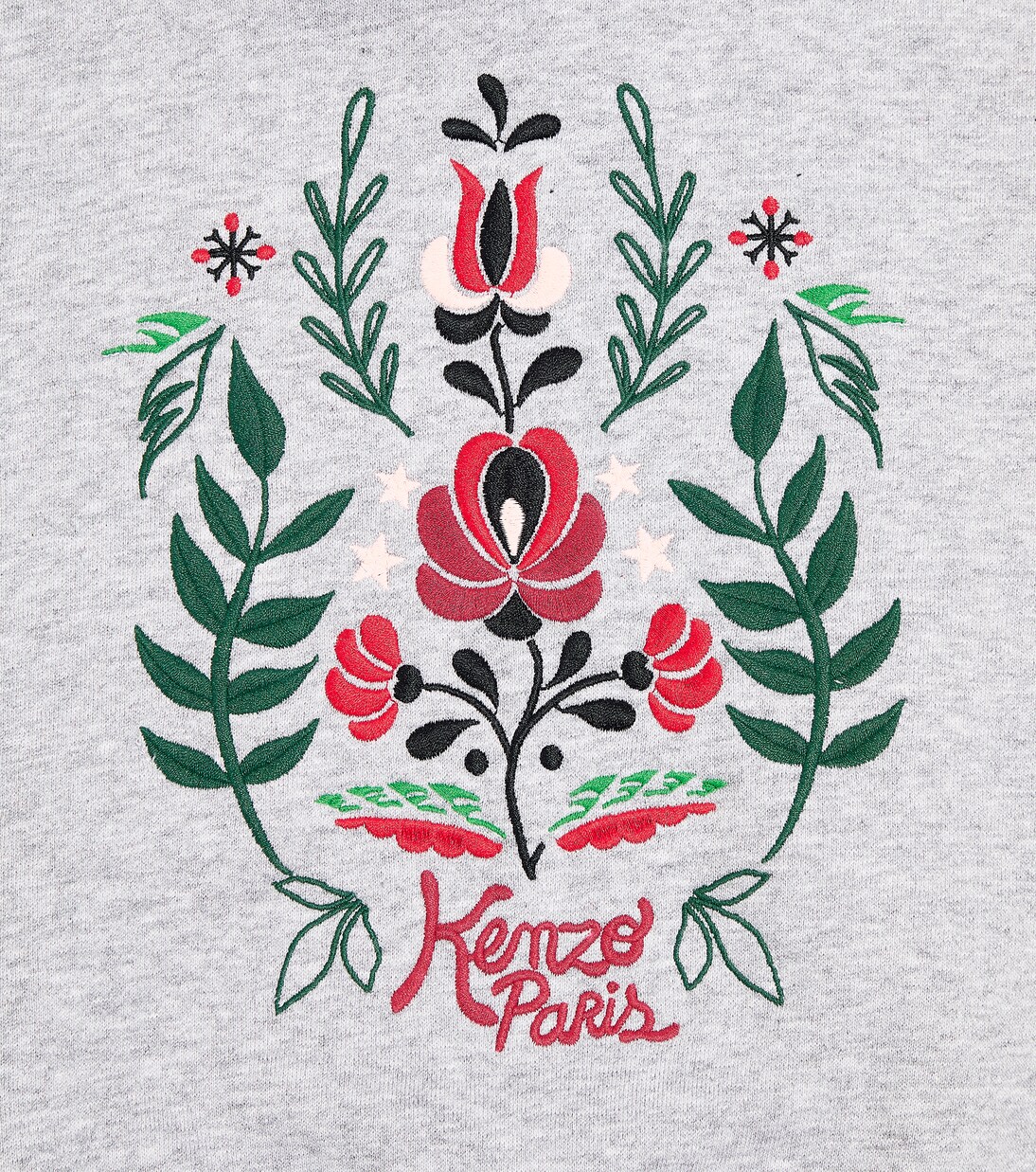 Embroidered cotton jersey hoodie | Kenzo Kids